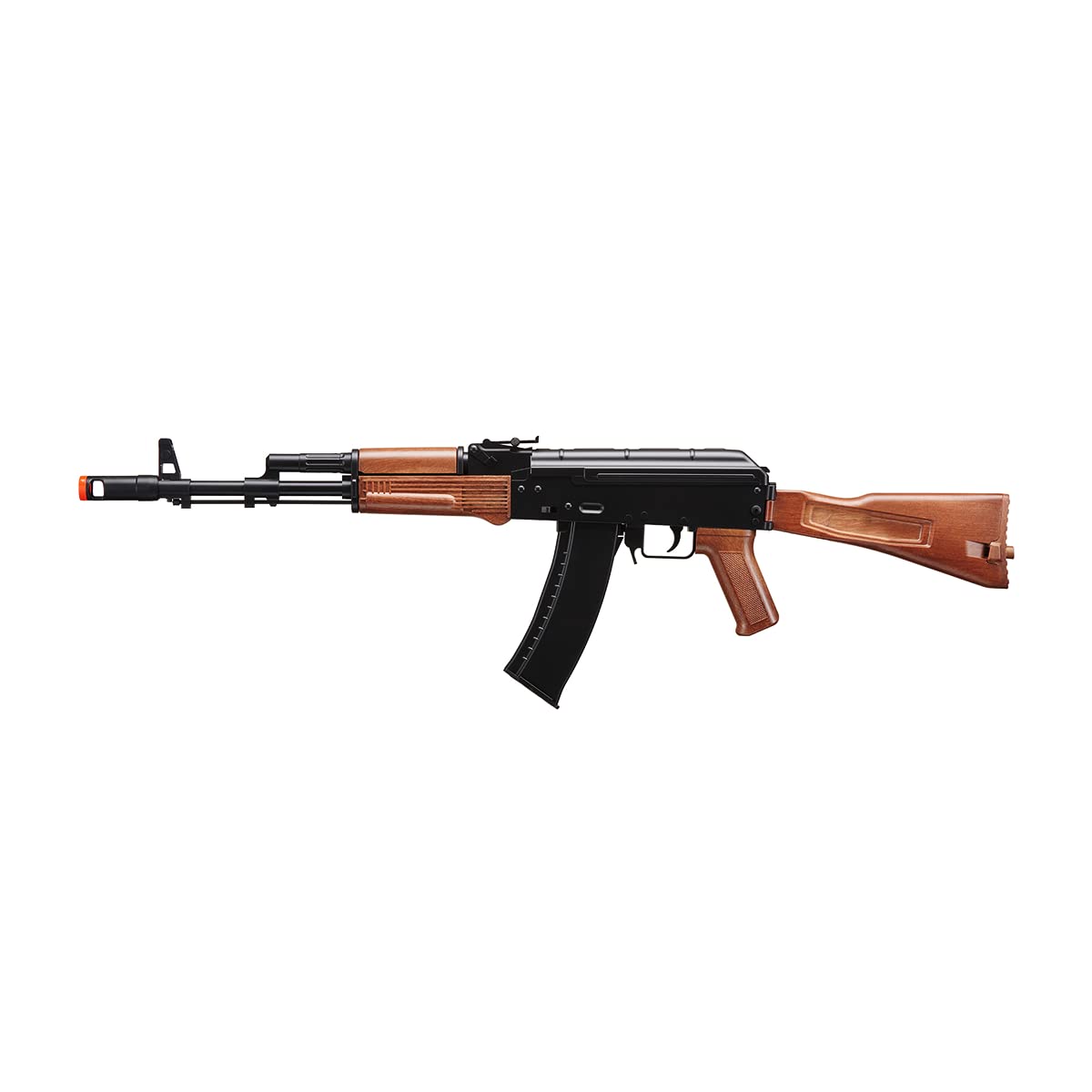 Classic AK Airsoft Foldable Stock Lightweight AK-74 AEG Rifle - Black & Wood Finish | Perfect for Tactical Training, Airsoft Battles & Military Simulation Games