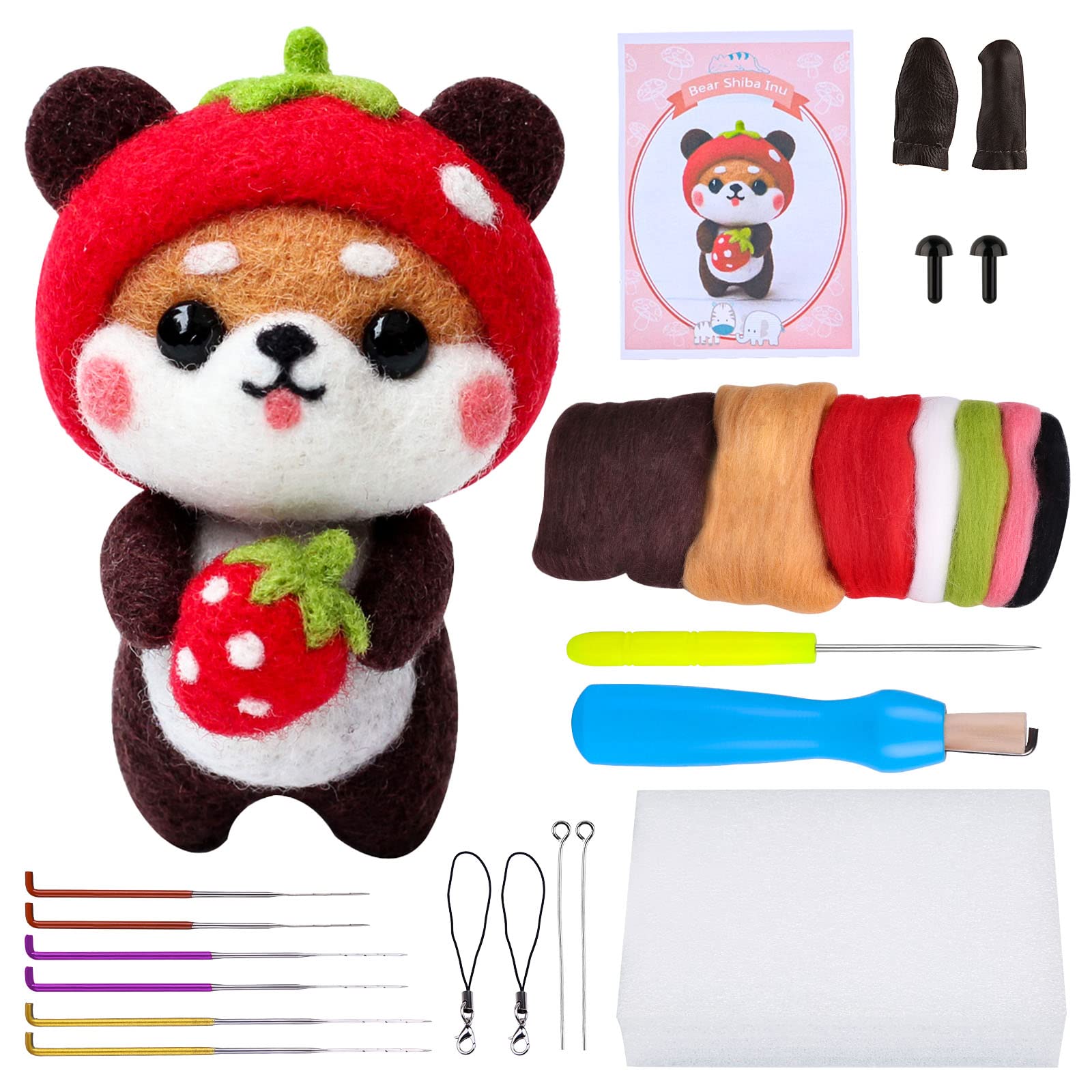 BAGERLA Needle Felting Kit for Beginners - Complete DIY Wool Felting Tools & Supplies to Make Felt Animals - Perfect Starter Kit for Kids & Adults - Great for Crafting, Gifts & Home Decor Projects
