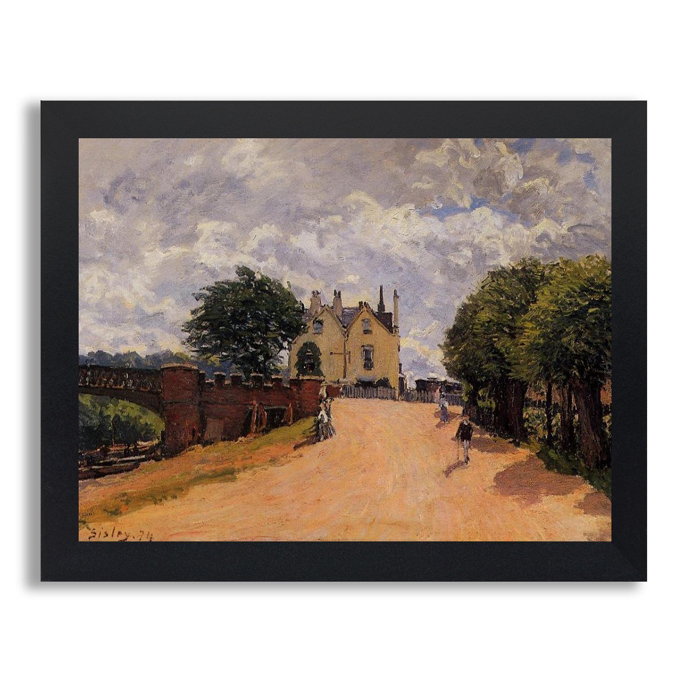 Alfred Sisley Framed Print - Inn at East Molesey Fine Art Reproduction | Premium Wood Frame Wall Decor for Living Room, Bedroom & Office | Vintage Landscape Painting for Home & Workspace
