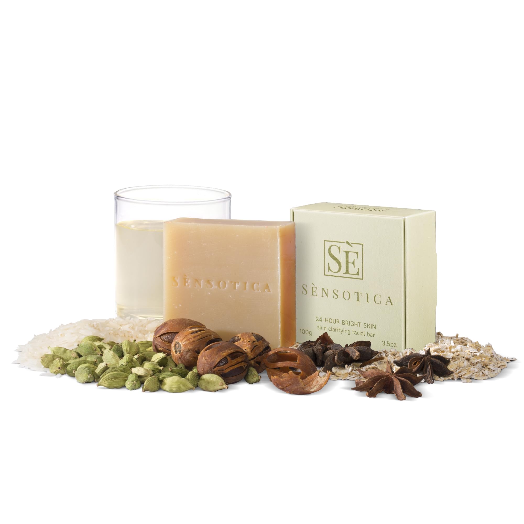 **Sensotica Nutmeg & Coffee Exfoliating Soap Bar - Natural Handmade Facial Cleanser with Essential Oils for Gentle Exfoliation & Deep Cleansing, Ideal for Sensitive Skin, Acne & Pimples - Perfect for Daily Skincare Routine & Spa Relaxation**