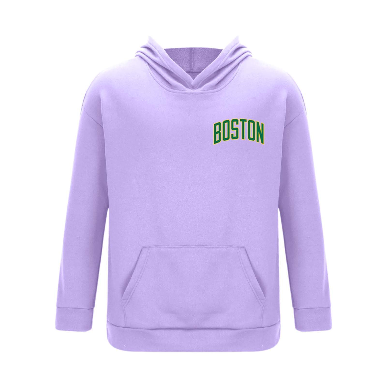 Men's Two-Piece Outfit Set - Fall Graphic Letter Hoodie & Sweatpants Tracksuit | Boston Style Workout Clothes | Gym, Running, Casual Wear & Street Fashion