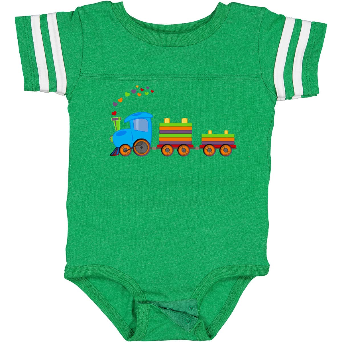 Inktastic Colorful Toy Train Baby Bodysuit - Soft Cotton Cute Infant Onesie for Boys & Girls - Perfect for Playtime, Photoshoots & Everyday Wear