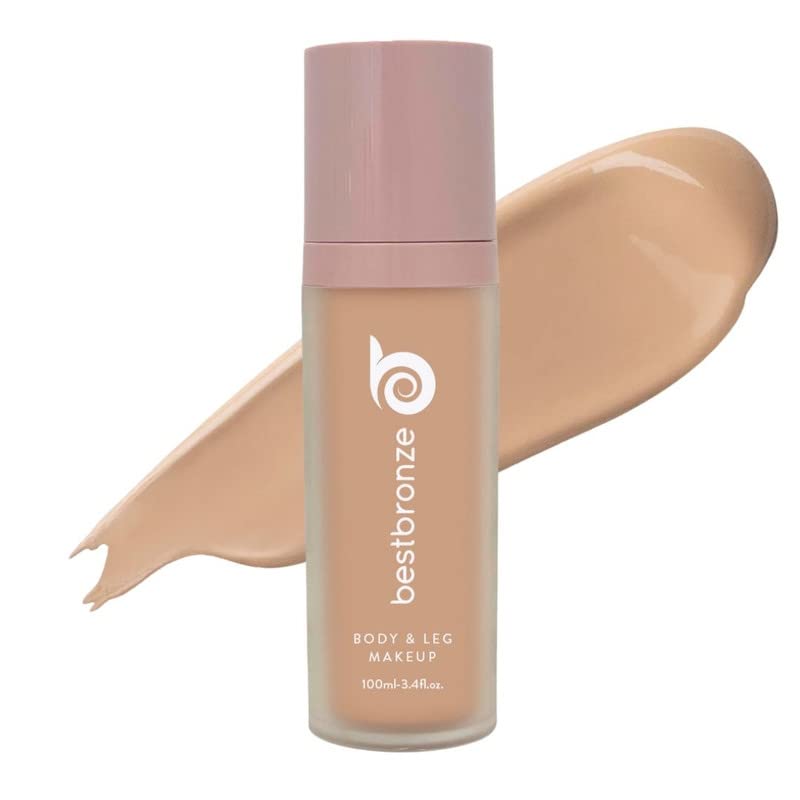 Best Bronze Bombshell Body & Leg Makeup Kit - Waterproof Leg Concealer with Foundation Brush - Full Coverage Body Makeup for Scars, Veins & Blemishes (Shade N7) | Perfect for Weddings, Photos & Special Occasions