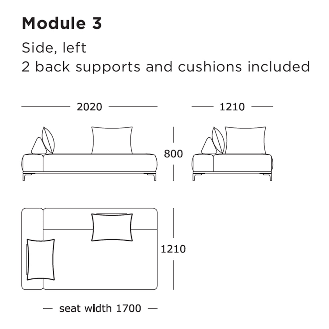 Modular Sofa Set with 6 Sections - Customizable Living Room Furniture for Modern Home & Office Decor