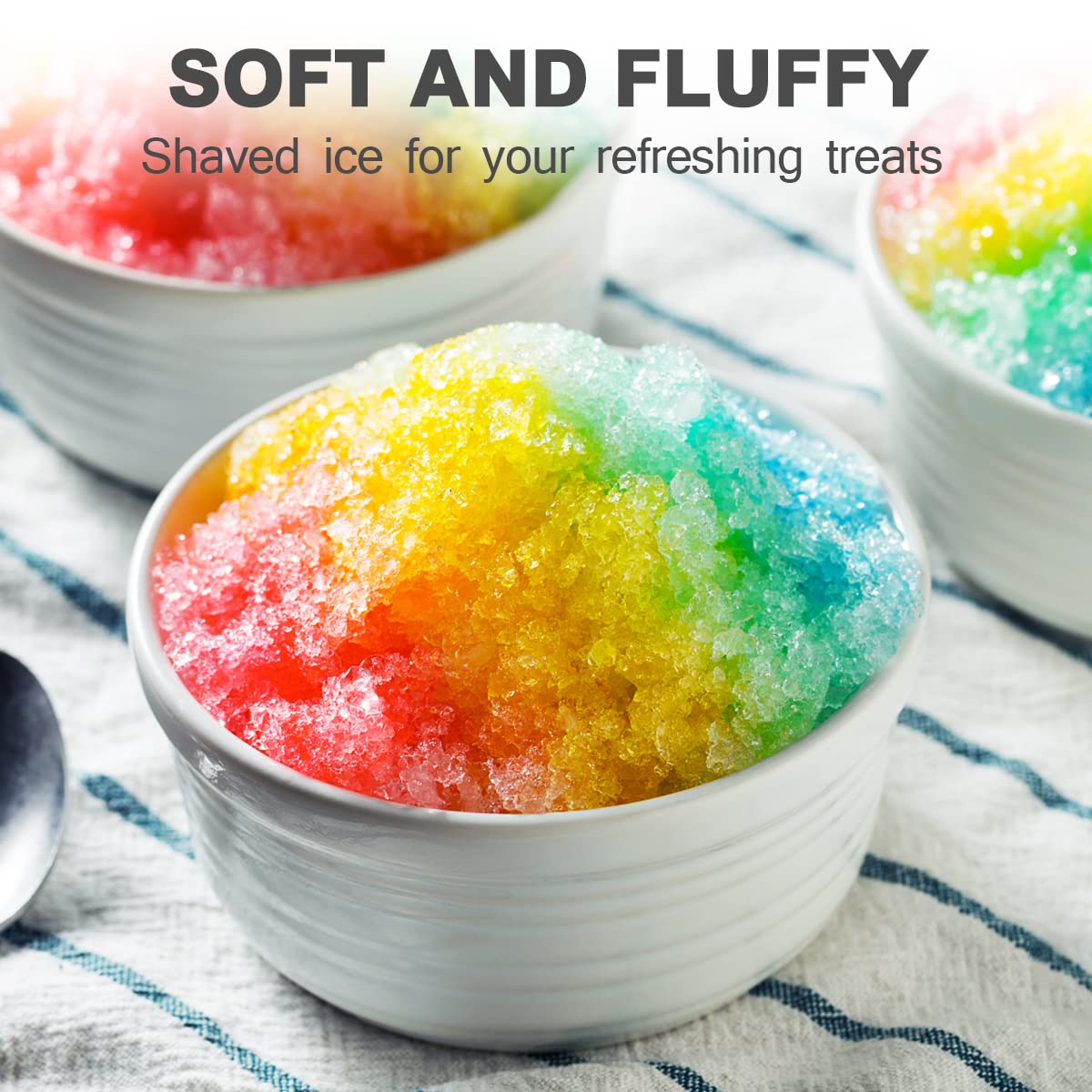 Choxila Electric Shaved Ice Maker & Snow Cone Machine - Portable Ice Crusher with Free Ice Cube Trays - BPA Free - Perfect for Home Parties, Summer Treats, and DIY Frozen Desserts