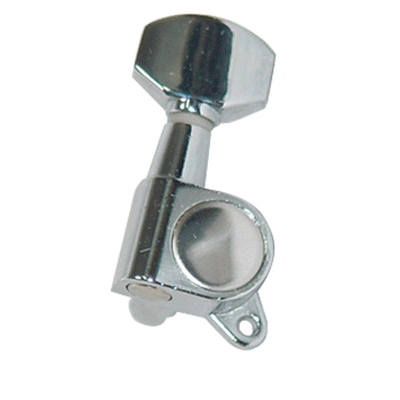 Premium 6-in-Line Chrome Guitar Machine Heads - High-Quality Tuning Pegs for Electric & Acoustic Guitars | Perfect for Professional Musicians & Home Practice