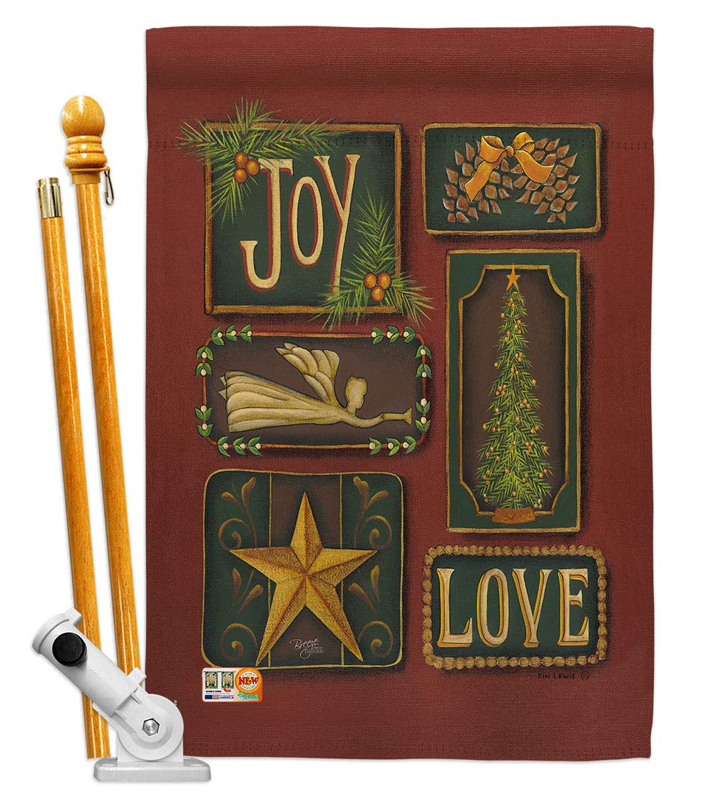 Joy & Love Christmas House Flag Set 28