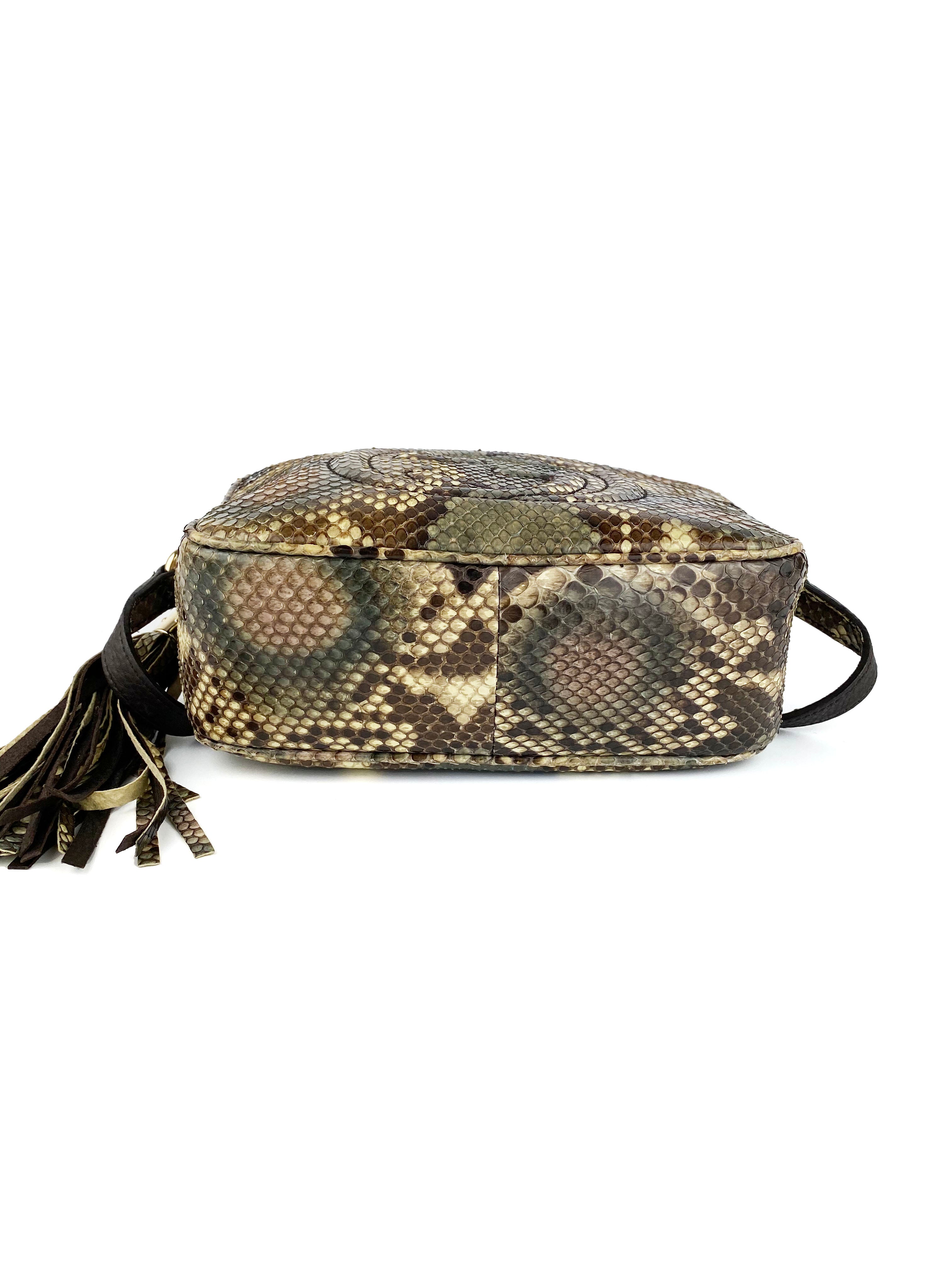 Authentic Gucci Snakeskin Small Soho Disco Crossbody Bag - Luxury Designer Handbag for Women, Perfect for Night Out, Party & Date Night