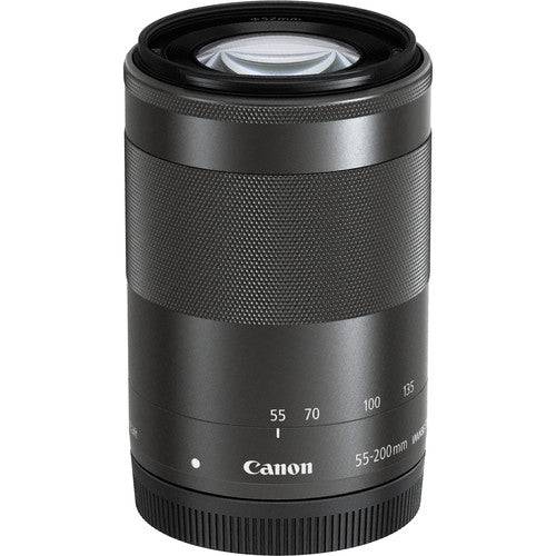 Canon EF-M 55-200mm f/4.5-6.3 IS STM Telephoto Zoom Lens (Black) - Perfect for Travel, Wildlife & Portrait Photography