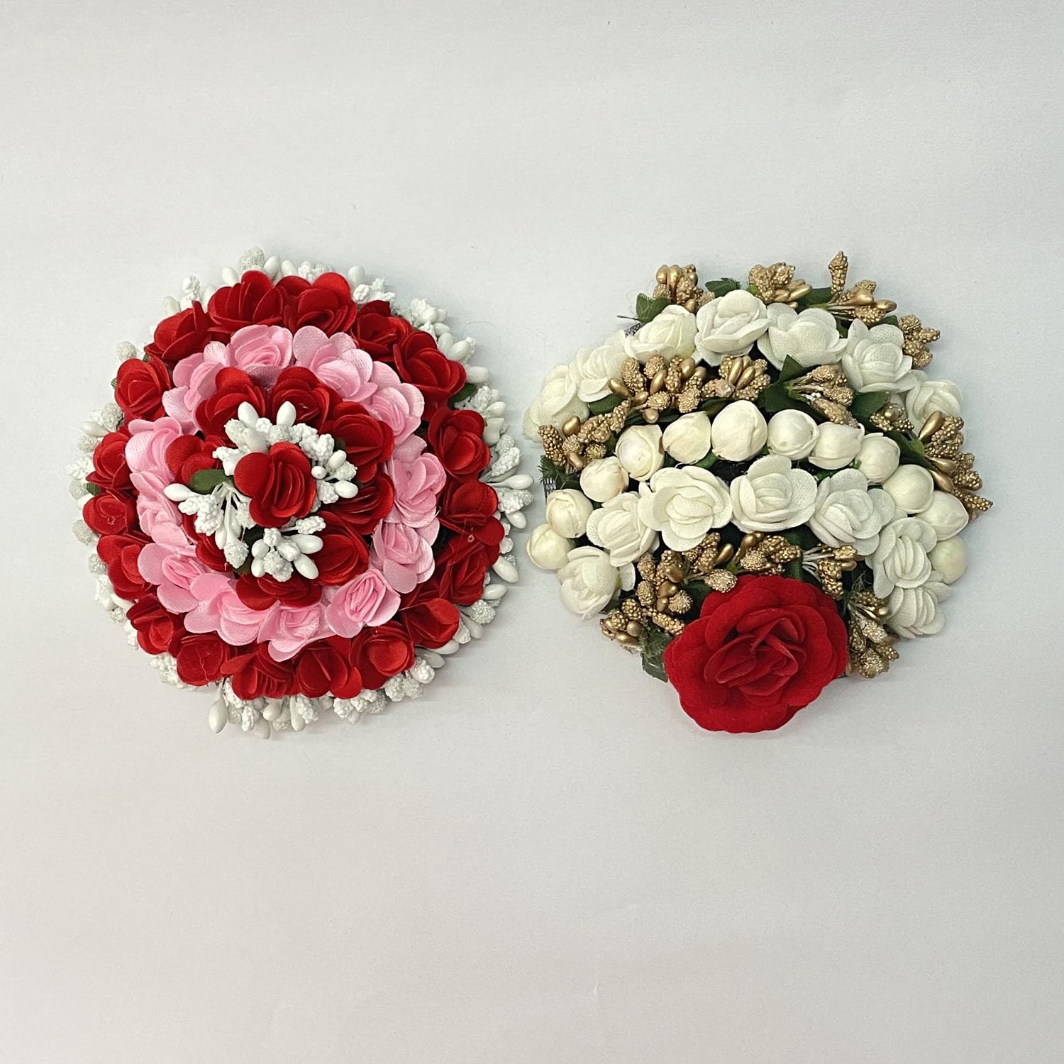 Premium Maahal Bun Juda Gajra Maker - Floral Hair Accessories for Women & Girls (2-Pack) - Perfect for Weddings, Parties & Festive Occasions