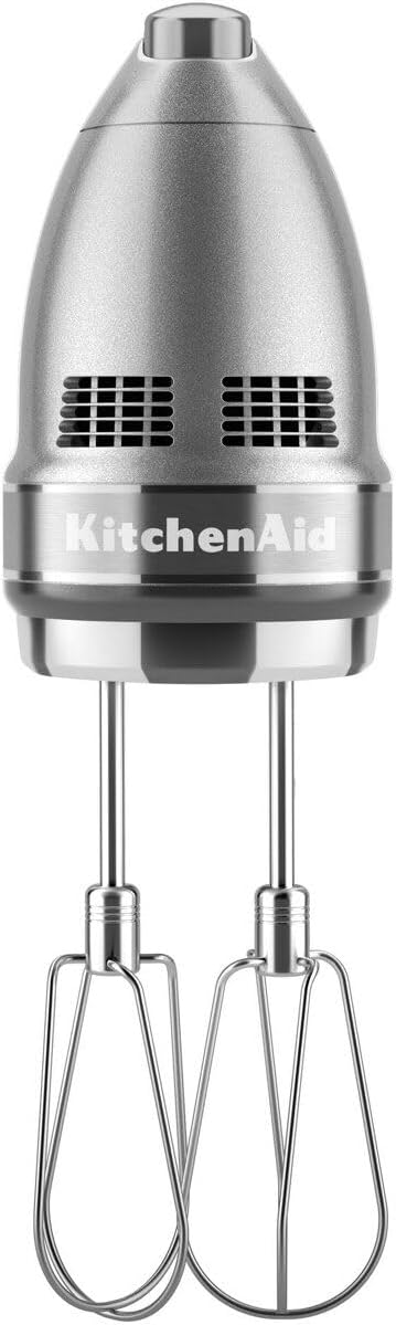 KitchenAid 9-Speed Hand Mixer in Contour Silver - Perfect for Baking, Whipping Cream & Mixing Cookie Dough
