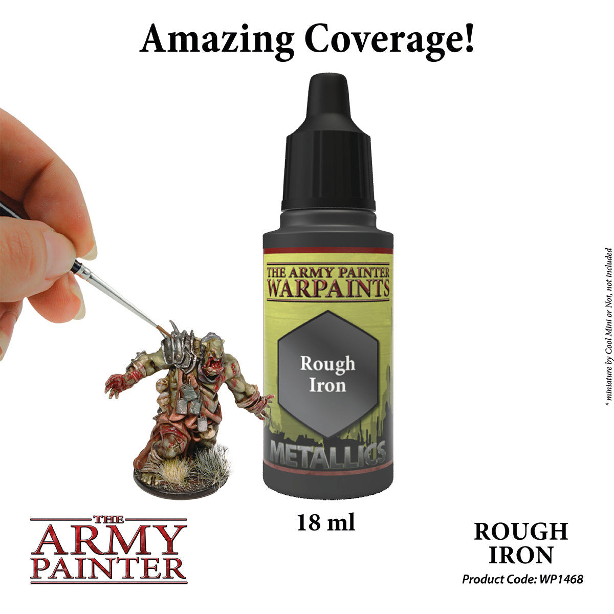 Warpaints Metallics: Rough Iron - Premium Metallic Paint for Miniatures & Models - Perfect for Warhammer, D&D, and Cosplay Projects