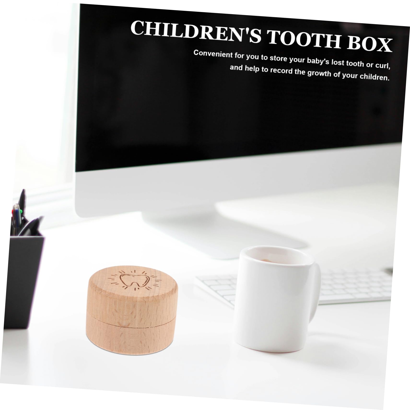 Zerodeko 4-Piece Keepsake Box Set for Baby Teeth & First Hair - Tooth Holder Container for Kids, Baby Memory Box, First Tooth Keepsake - Perfect for Baby Showers, Christenings & Childhood Milestones
