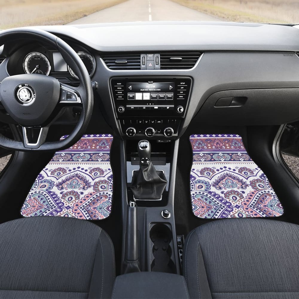 Boho Persian Car Floor Mats - Non-Slip, Waterproof, Custom Fit for Cars, SUVs & Trucks - Perfect for Road Trips & Daily Commutes