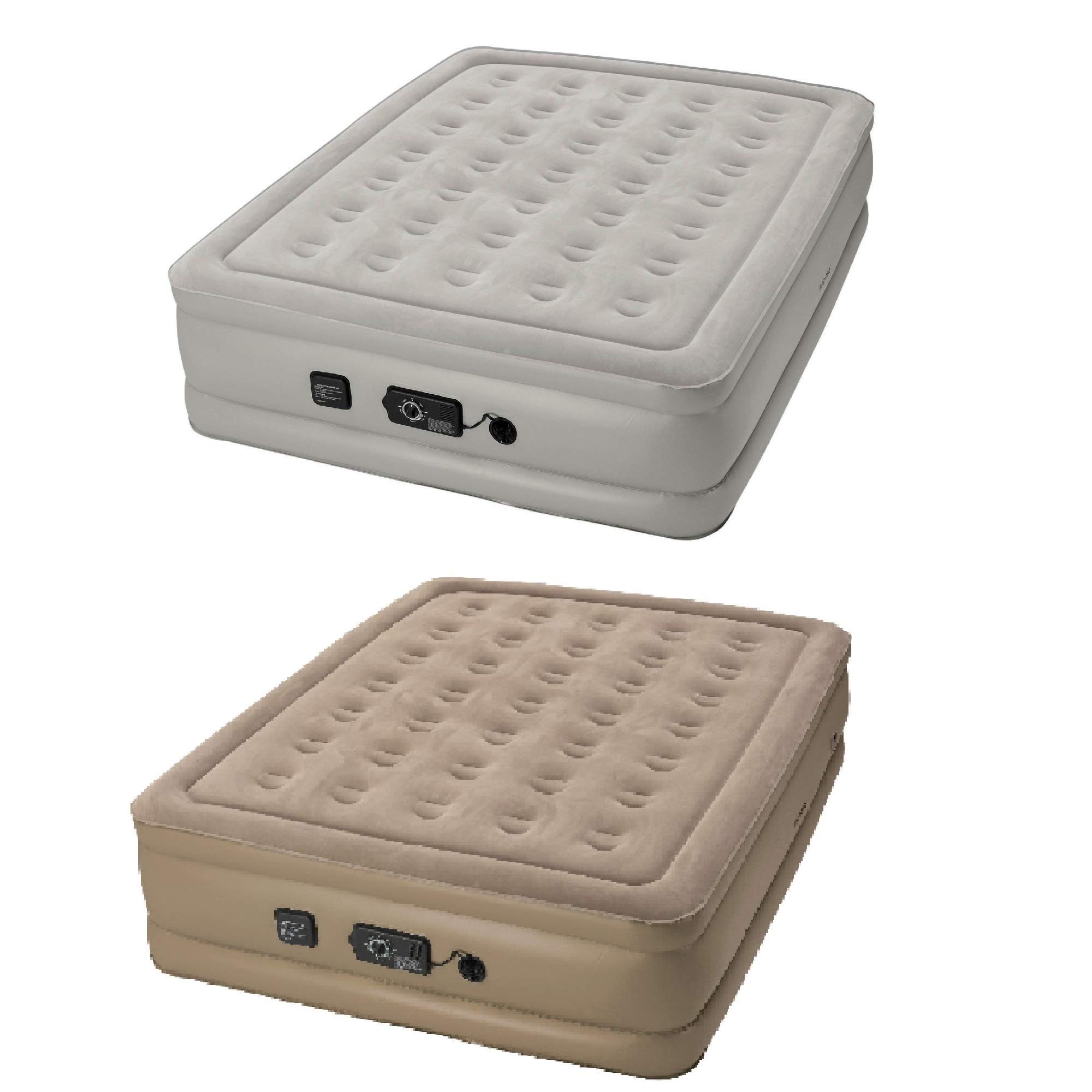 Insta-Bed Raised 19 Inch Queen Air Mattress - Premium Inflatable Guest Bed for Home, Camping & Travel - Quick Pump Included