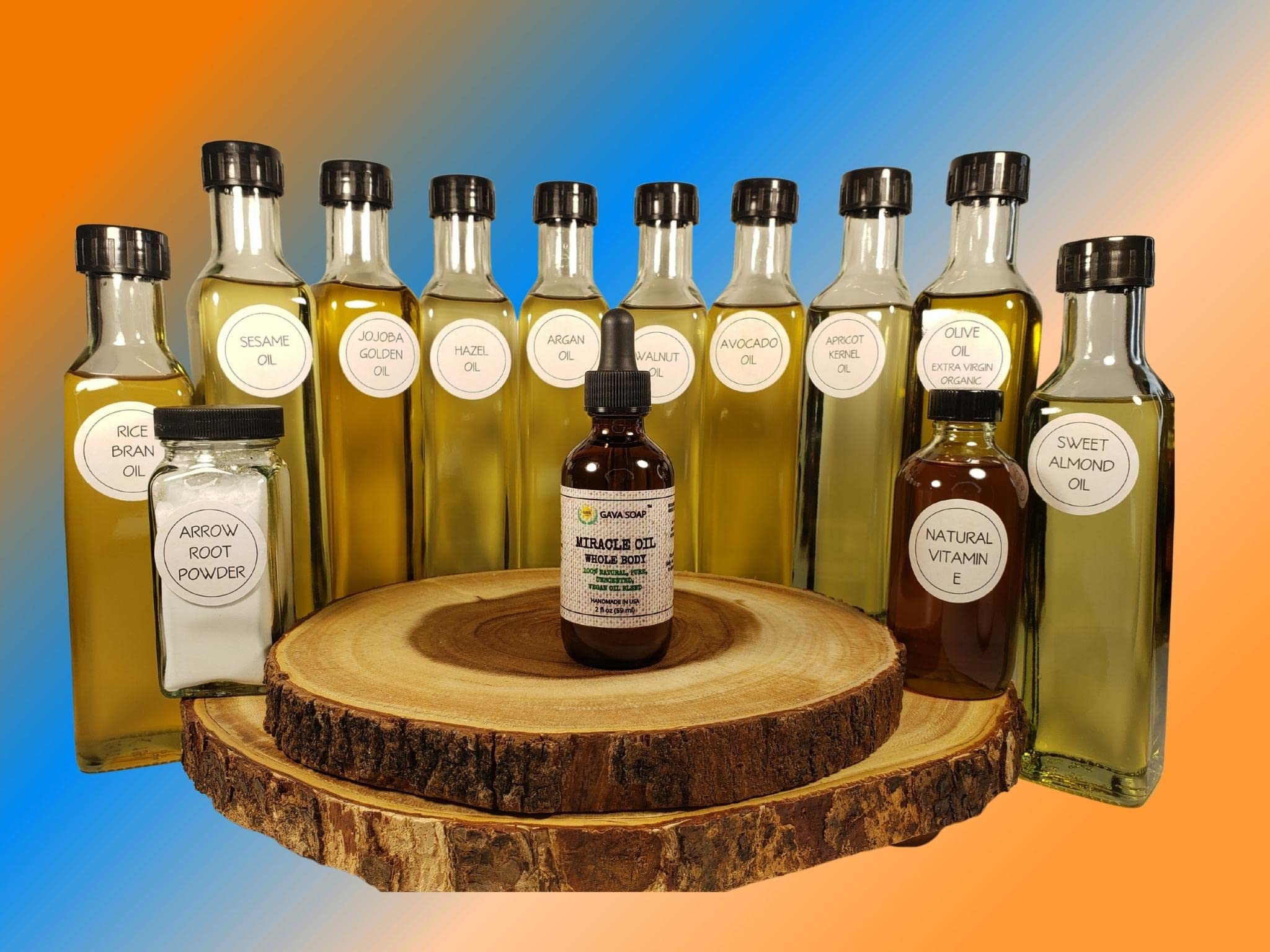 Miracle Oil for Whole Body - Organic Moisturizing & Healing Skin Care for Face, Hands & Hair - Perfect for Dry Skin, Massage & Aromatherapy