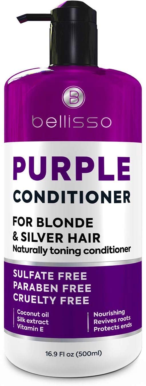 Purple Shampoo for Blonde Hair - Sulfate & Paraben Free Toner to Eliminate Brassy Orange & Yellow Tones - Ideal for Color Treated, Bleached, Silver, White & Gray Hair - For Women & Men - Perfect for Salon Quality Results at Home & Maintaining Vibrant Blonde Shades