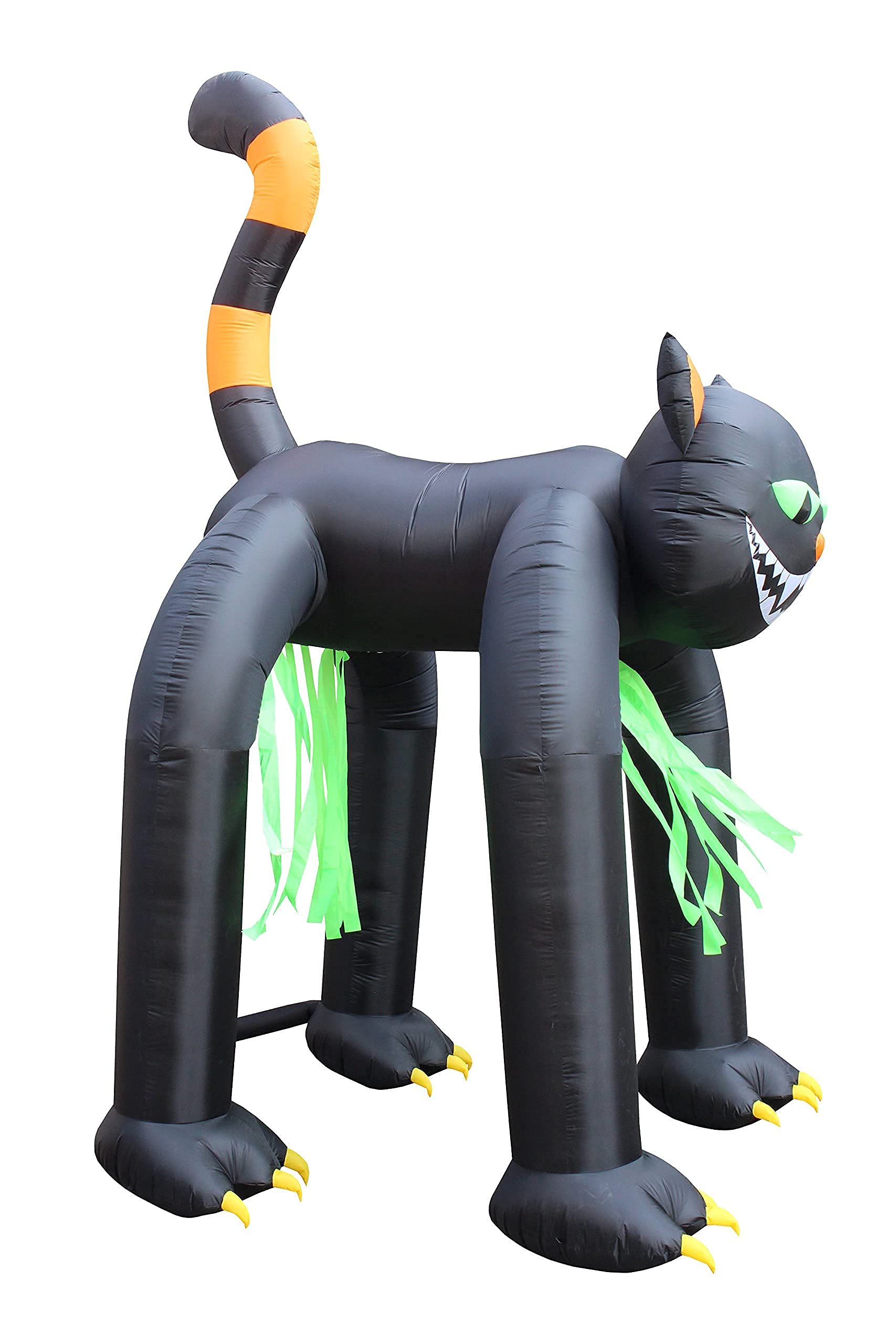 Halloween Party Decorations Bundle - 13ft Jumbo Inflatable Black Cat Arch & 11ft Inflatable Dragon Pirate Ship with Skeletons, Bats & Ghosts - Outdoor Halloween Yard Decor with LED Lights for Spooky Party, Haunted House & Trick-or-Treat Scene