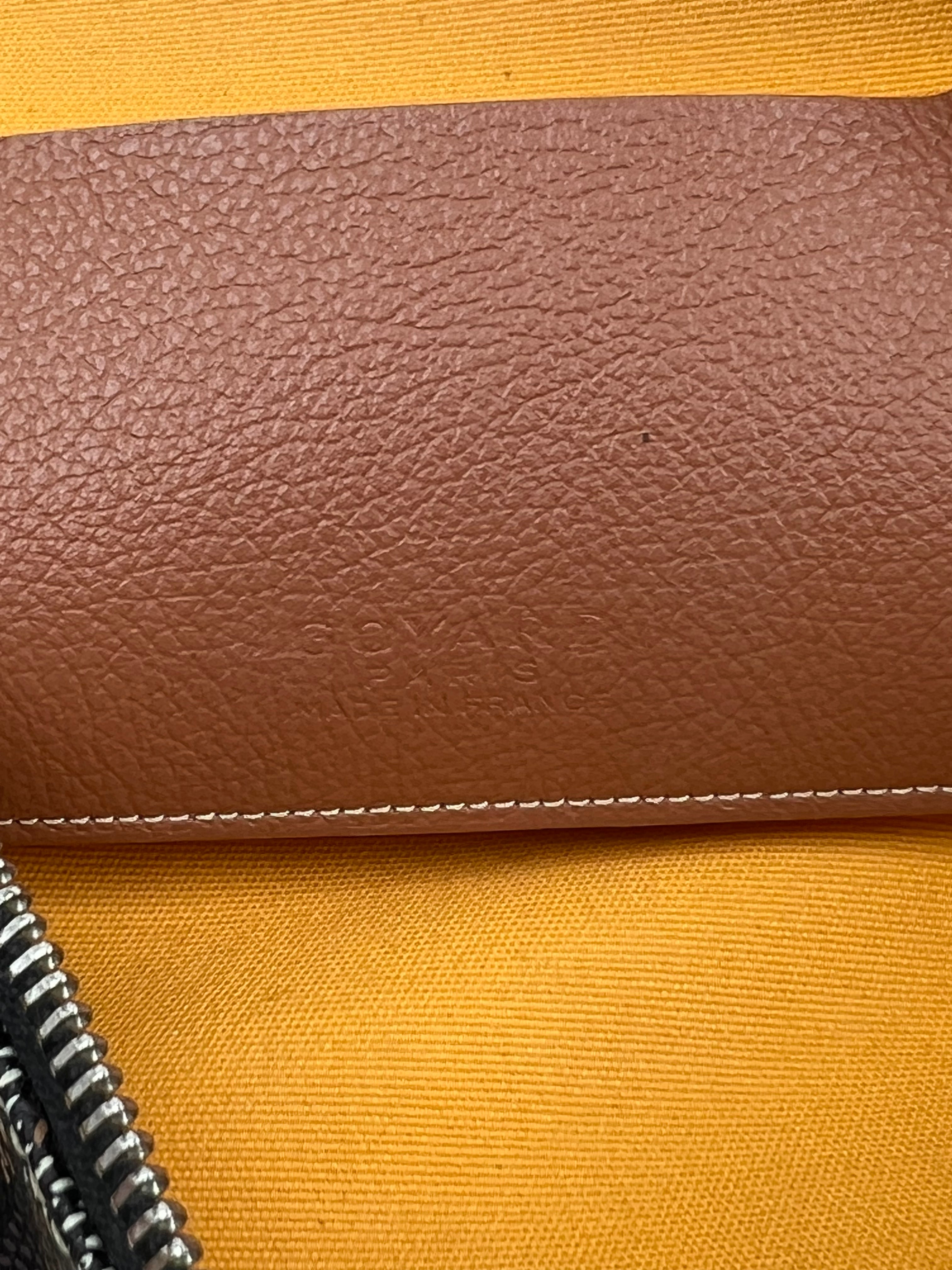 Goyard Senat MM Zip Pouch - Black & Brown Crossbody Bag for Women | Luxury Leather Wallet for Travel, Work & Everyday Use