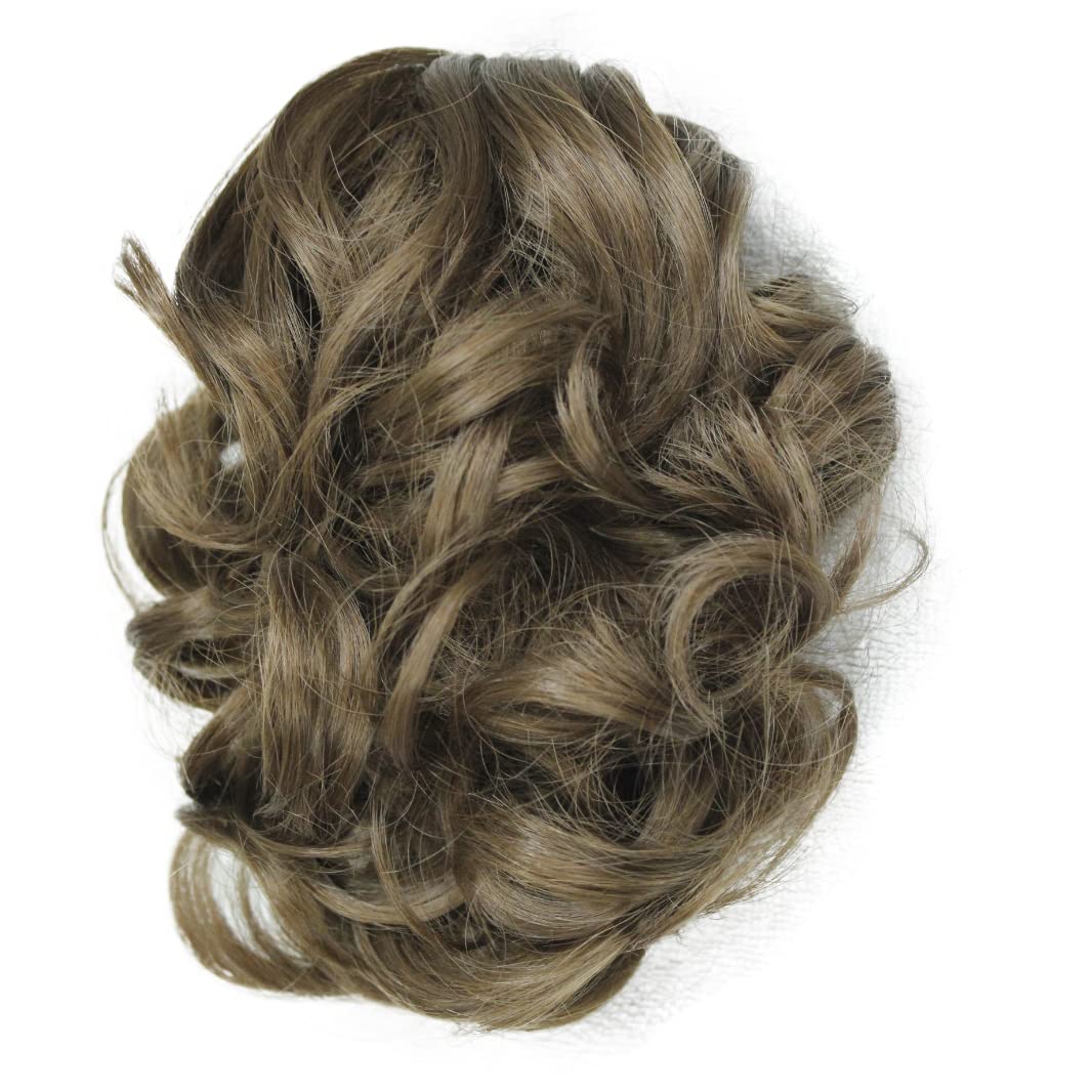 Wiginway Clip-in Ponytail Hair Extensions for Women - Curly Wavy Human Hair Piece in Light Reddish Golden Brown | Perfect for Parties, Weddings & Daily Styling