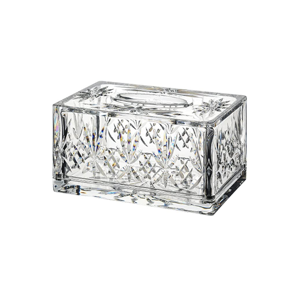 TOMYEUS Clear Square Tissue Box Holder - Stylish Home Decor for Living Room, Bedroom & Office Desk | Creative Tissue Storage & Paper Holder (Size B) | Perfect for Home, Office & Gift Giving
