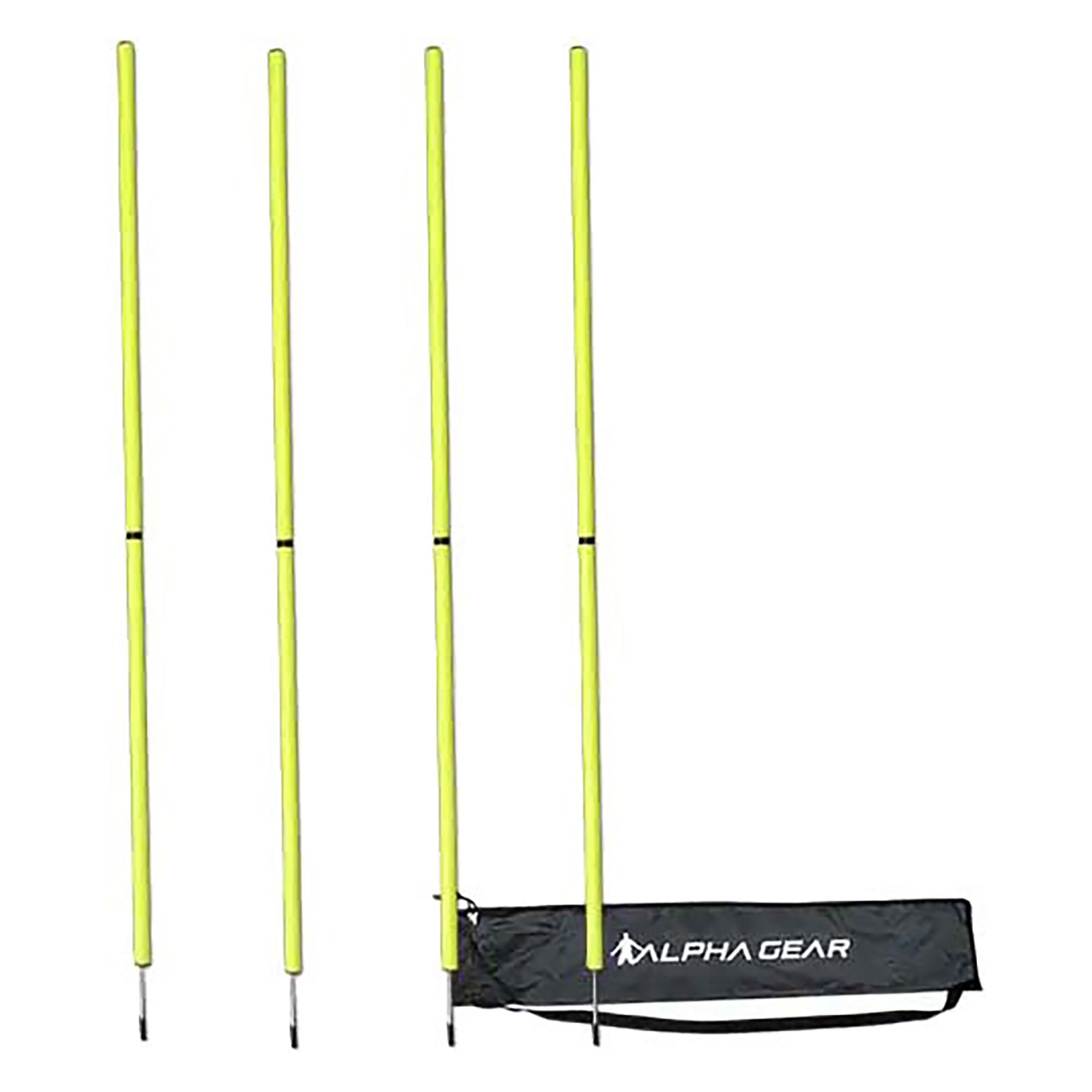 4 Pack 2-Piece Screw-In Thread Agility Poles for Dog Training & Agility Courses - Perfect for Backyard Obstacle Practice & Canine Fitness