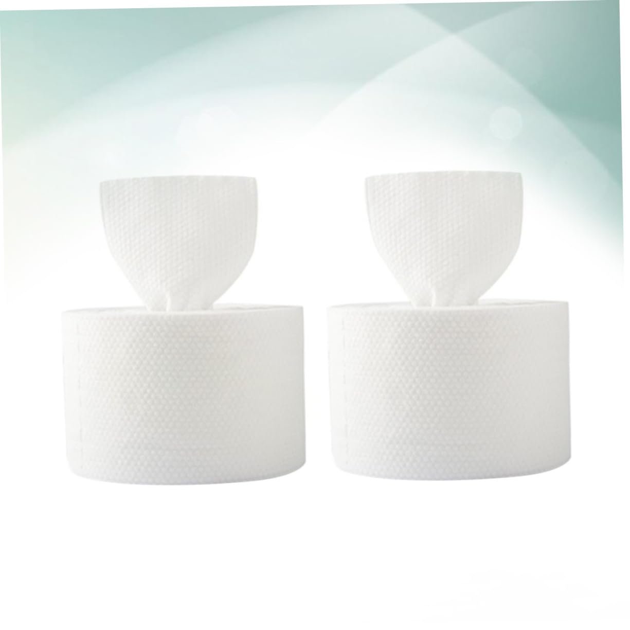 2 Rolls (60pcs) Disposable Cotton Face Towels - Soft Dry & Wet Cleansing Wipes for Travel, Gym, Baby Care & Makeup Removal - Hypoallergenic, No Chemicals, No Fluorescent Brightener - Gentle on Skin