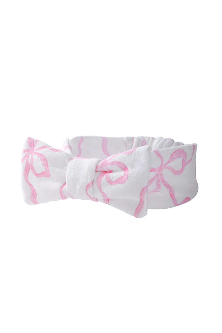 Pink Bow Face Wash Headband - Soft & Absorbent Hair Bonnet for Skincare & Makeup - Perfect for Washing Face, Applying Masks & Beauty Routines