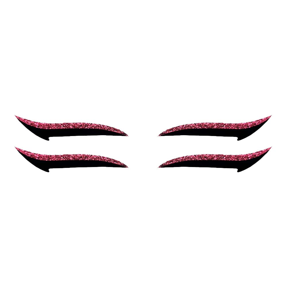 Comet Busters Glitter Hot Pink Eyeliner Stickers (EYE024) - Waterproof Self-Adhesive Eye Makeup Decals for Parties, Halloween & Cosplay