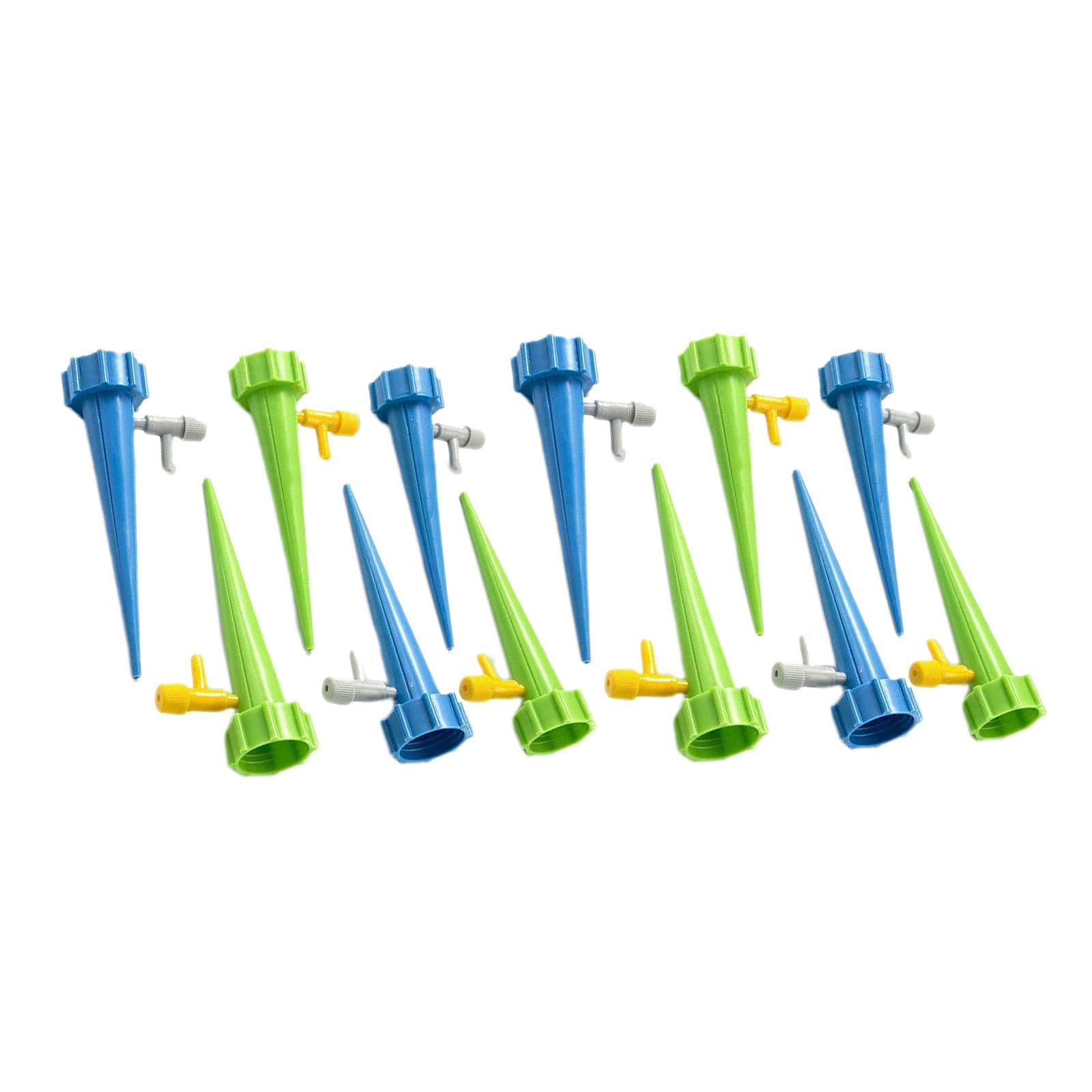 Baoblaze 12 Pack Self Watering Spikes for Plants - Automatic Drip Irrigation System with Adjustable Flow Control Valve - Perfect for Indoor/Outdoor Potted Plants, Garden, Vacation Plant Care