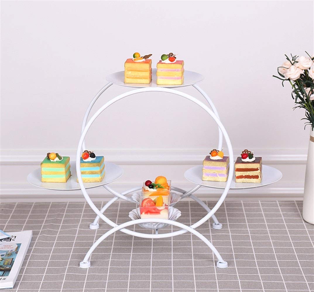 HOLPPO 14.4 Inch White Cupcake Stand - 3 Tier Dessert Serving Tray for Wedding, Party, Birthday, Baby Shower - Perfect for Fruits, Snacks, Nuts, Candy, Cupcakes Display (36 x 52 cm)
