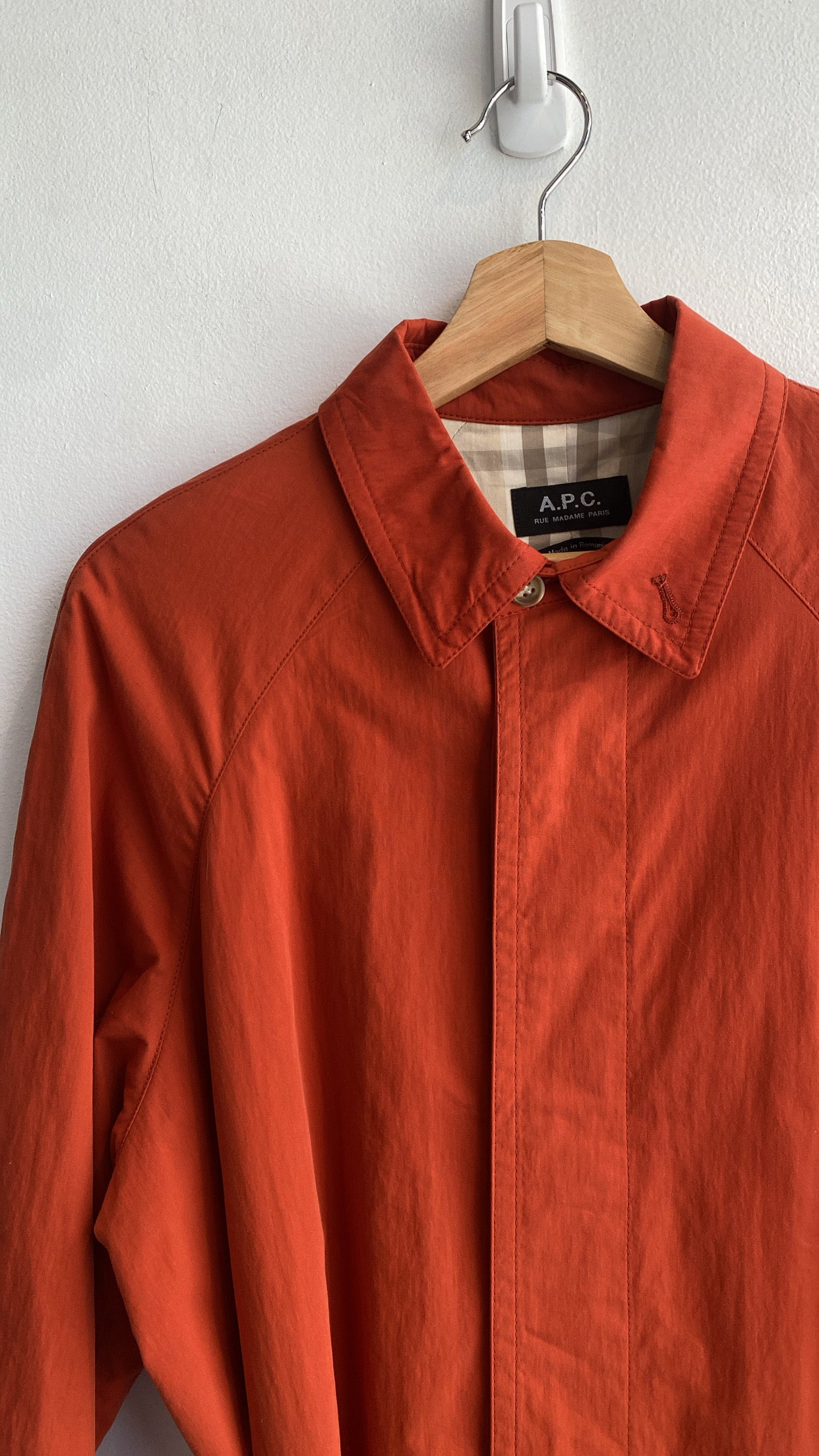 Stylish APC Orange Trench Coat for Women - Size 36 | Waterproof Lightweight Long Coat for Fall & Spring | Perfect for Office, Travel & Outdoor Activities