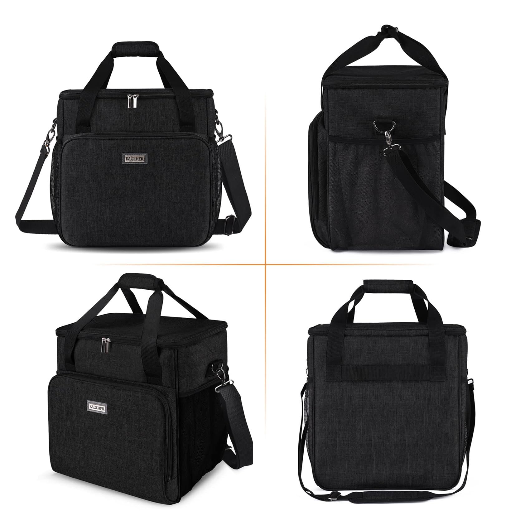 Portable Coffee Maker Travel Bag for Keurig K-Classic/K-Elite/K-Compact - Waterproof Carrying Case with Adjustable Shoulder Strap - Perfect for Camping, Office & Travel Accessories (Black)