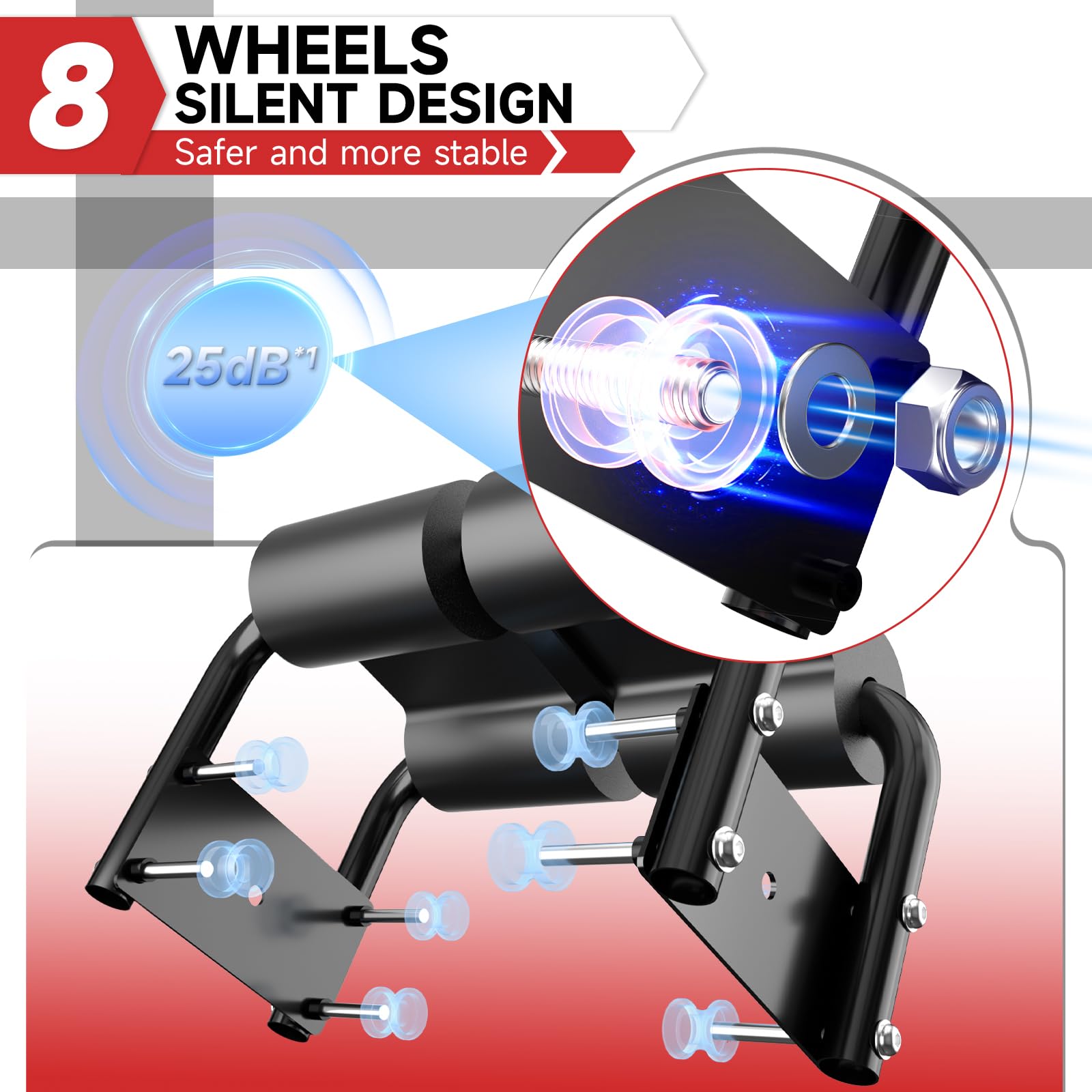 Bigzzia Ab Machine - Foldable Adjustable Abdominal Trainer for Home Gym, Core & Stomach Workout Equipment | Perfect for Crunches, Sit-Ups & Full Ab Exercises at Home