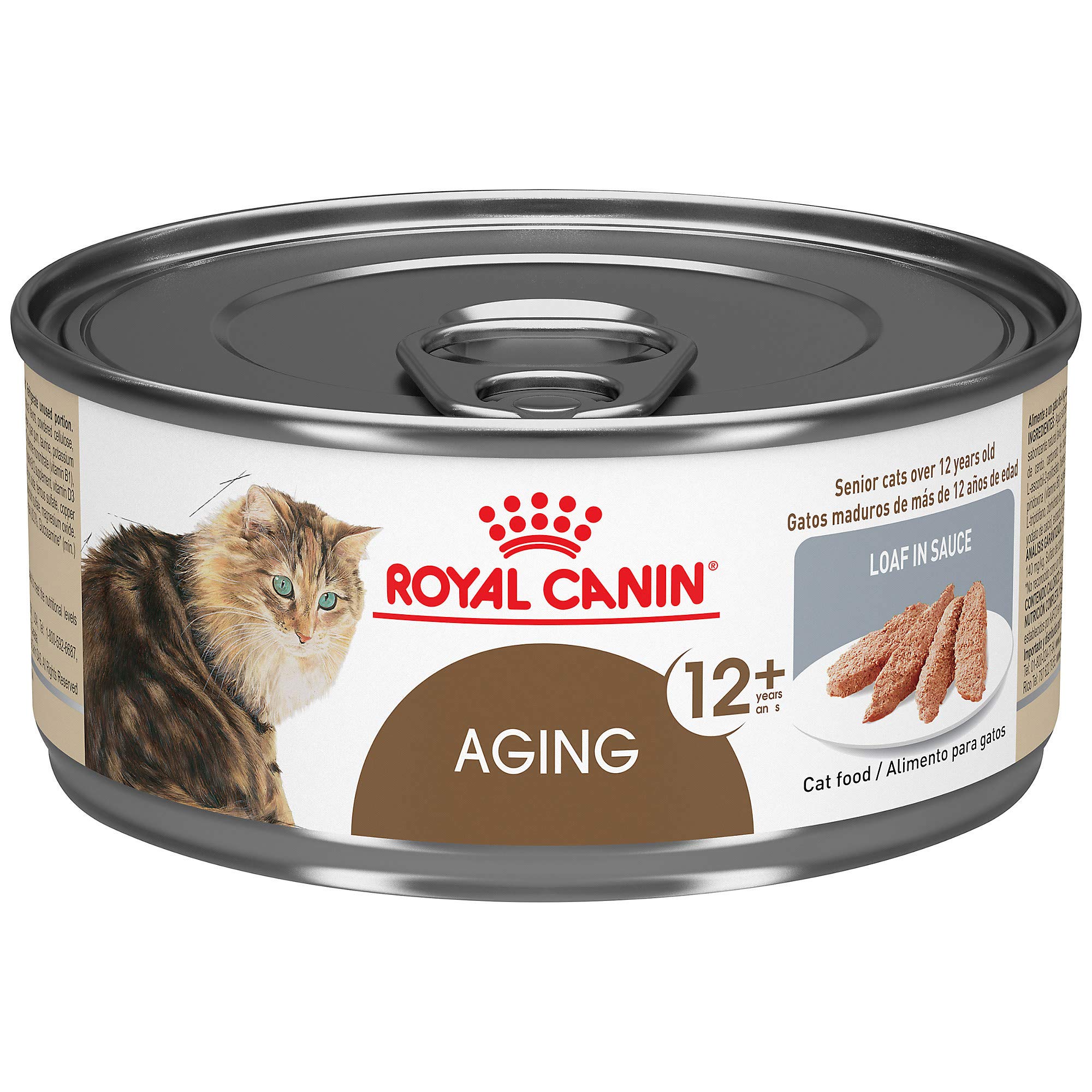 Royal Canin Feline Health Nutrition Aging 12+ Loaf in Sauce Canned Cat Food for Senior Cats - 5.8-Ounce (24-Pack) - High Protein Wet Cat Food for Mature Cats with Easy-to-Eat Texture | Perfect for Picky Eaters & Cats with Dental Issues