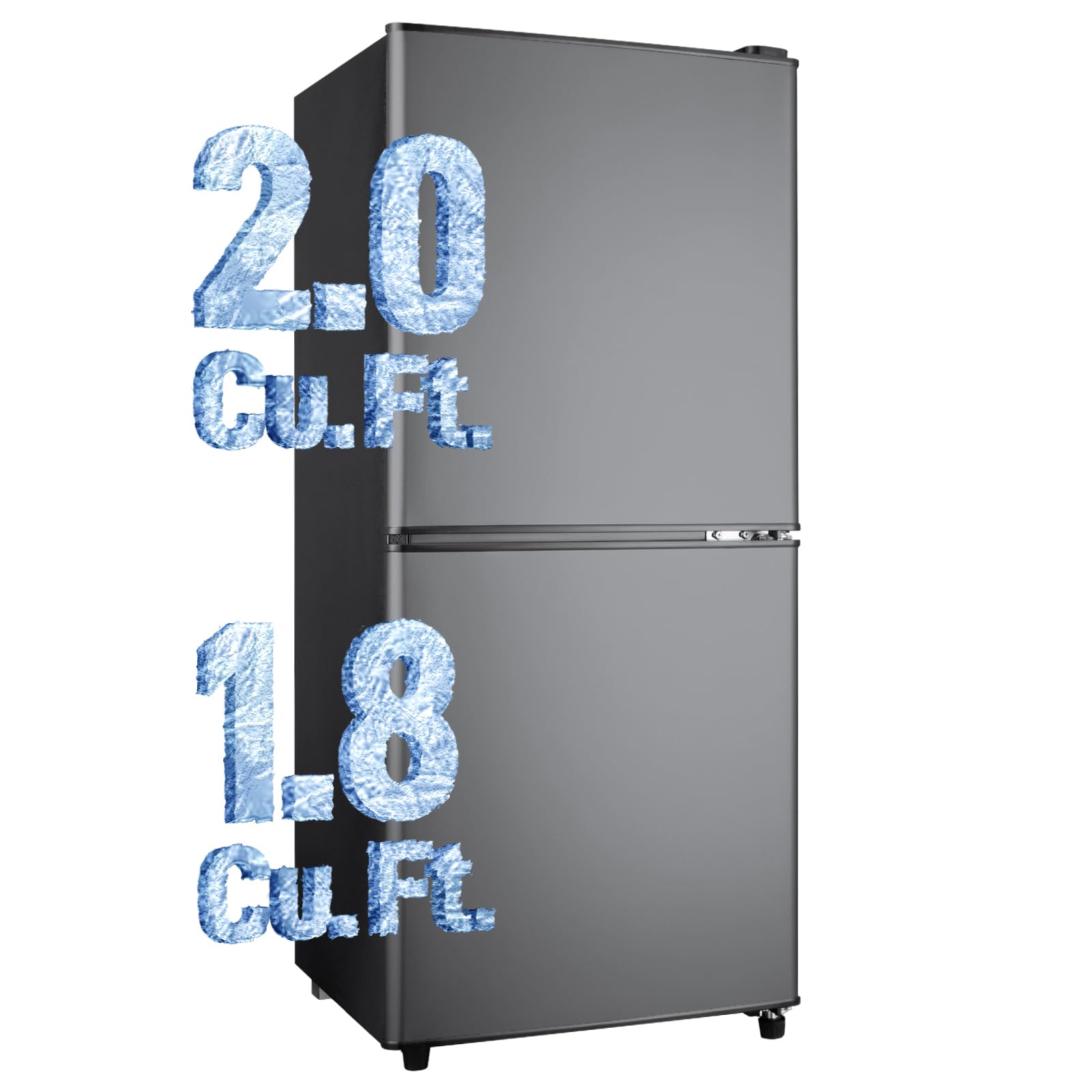 3.8 Cu.Ft 2-Door Refrigerator with Bottom Freezer & Adjustable Drawer - 7 Temperature Settings, Large Capacity Black Fridge for Bedroom, Dorm, Office - Perfect for Small Spaces & Energy-Efficient Cooling