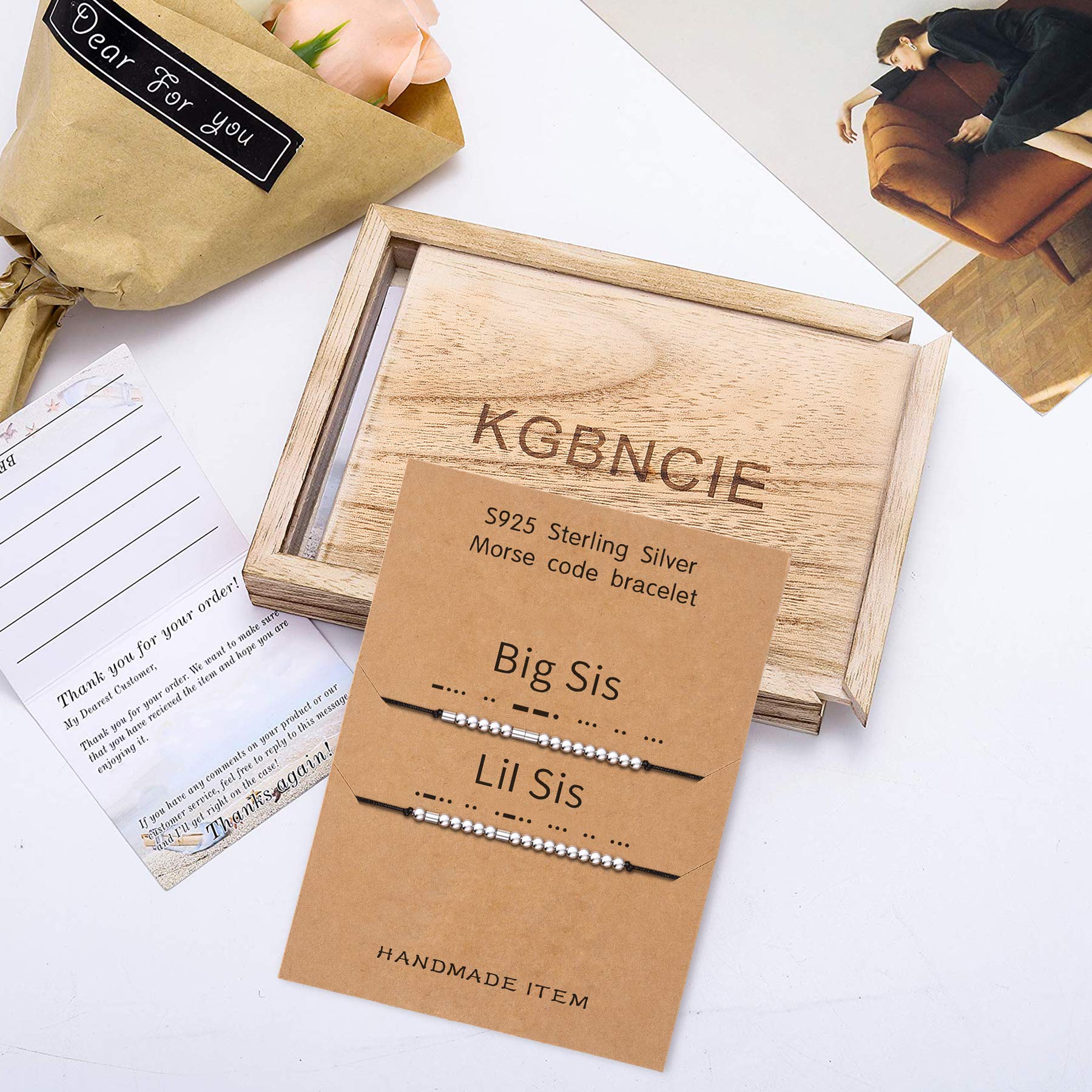 KGBNCIE Morse Code Bracelet for Women - Inspirational & Funny Friendship Gift - Perfect for Birthdays, Anniversaries & Special Occasions