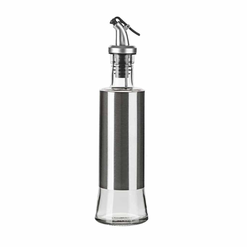 3Pcs Stainless Steel Oil Dispenser Bottle - Kitchen Sauce & Vinegar Cruet Set with Pour Spout, Gravy Boats & Seasoning Dispenser for Cooking, Salad Dressing & Baking (Perfect for Restaurants & Home Kitchens)