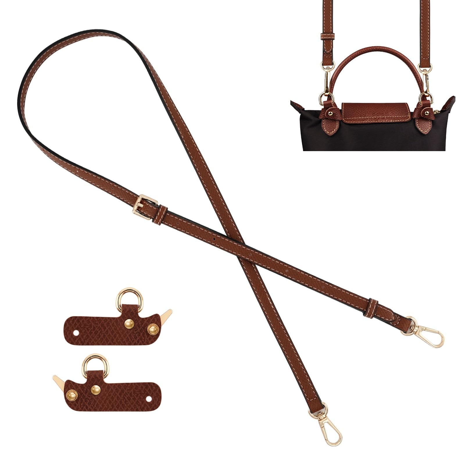 Longchamp Mini Bag Strap Kit - Crossbody Shoulder Strap Replacement for Le Pliage Small Pouch | Durable & Adjustable Handbag Accessory | Perfect for Travel, Work & Everyday Use