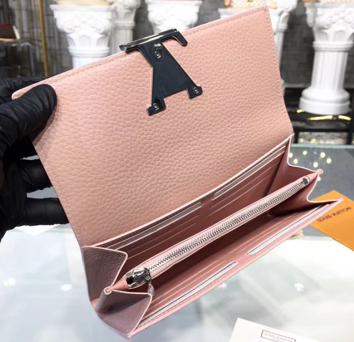 LV Compact Wallet in Taurillon Leather - Magnolia Pink | Slim & Stylish Women's Wallet for Everyday Use & Travel