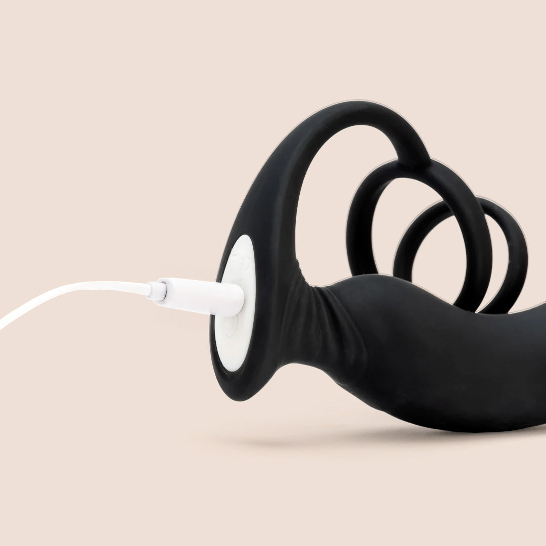 SIMPLI Rechargeable Silicone Prostate Massager with C-Ring | Powerful Vibration for Men | Perfect for Relaxation & Intimate Pleasure at Home
