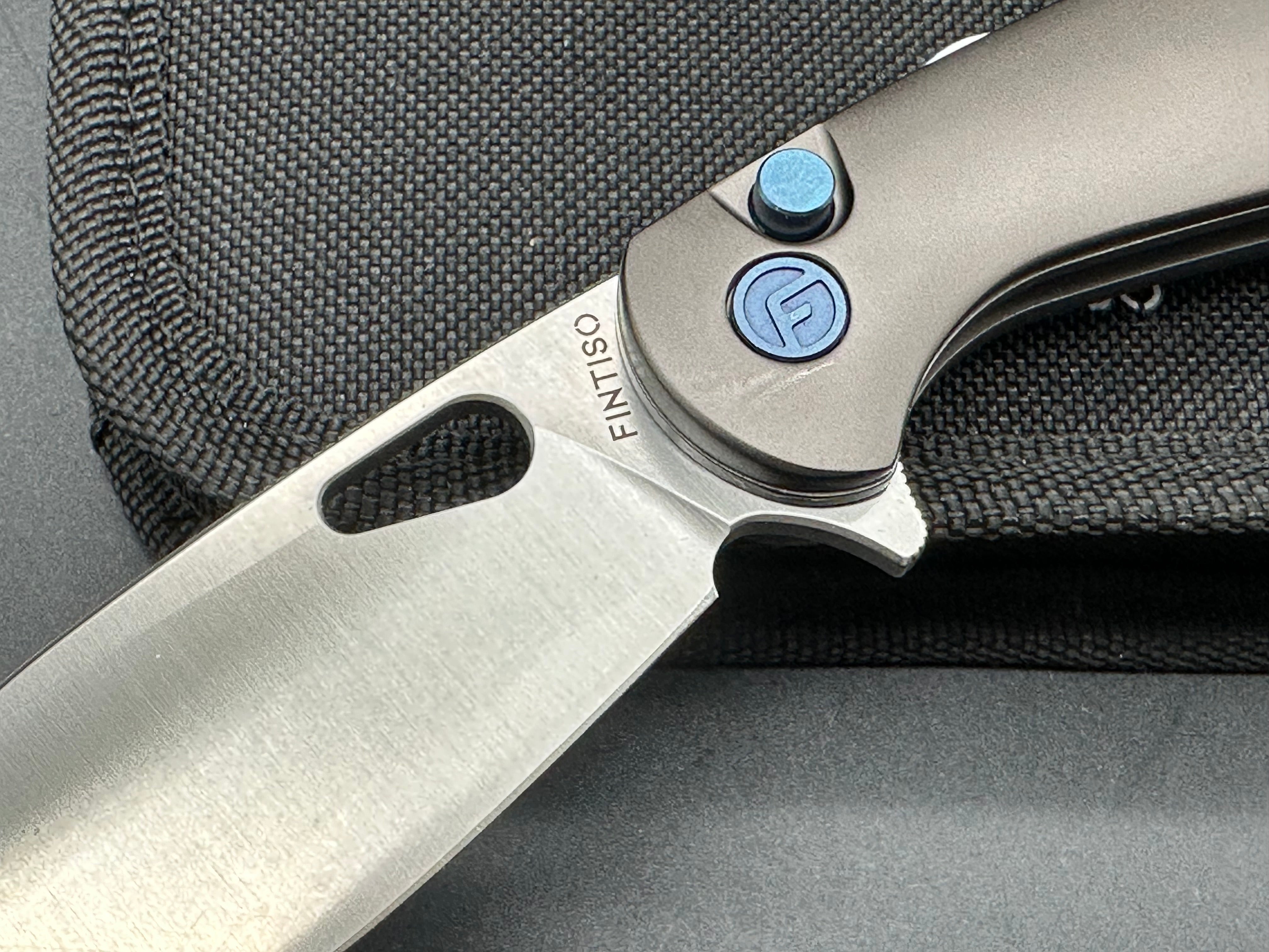 FINTISO COBRA Grey Aluminum Alloy Pocket Knife - 3.1
