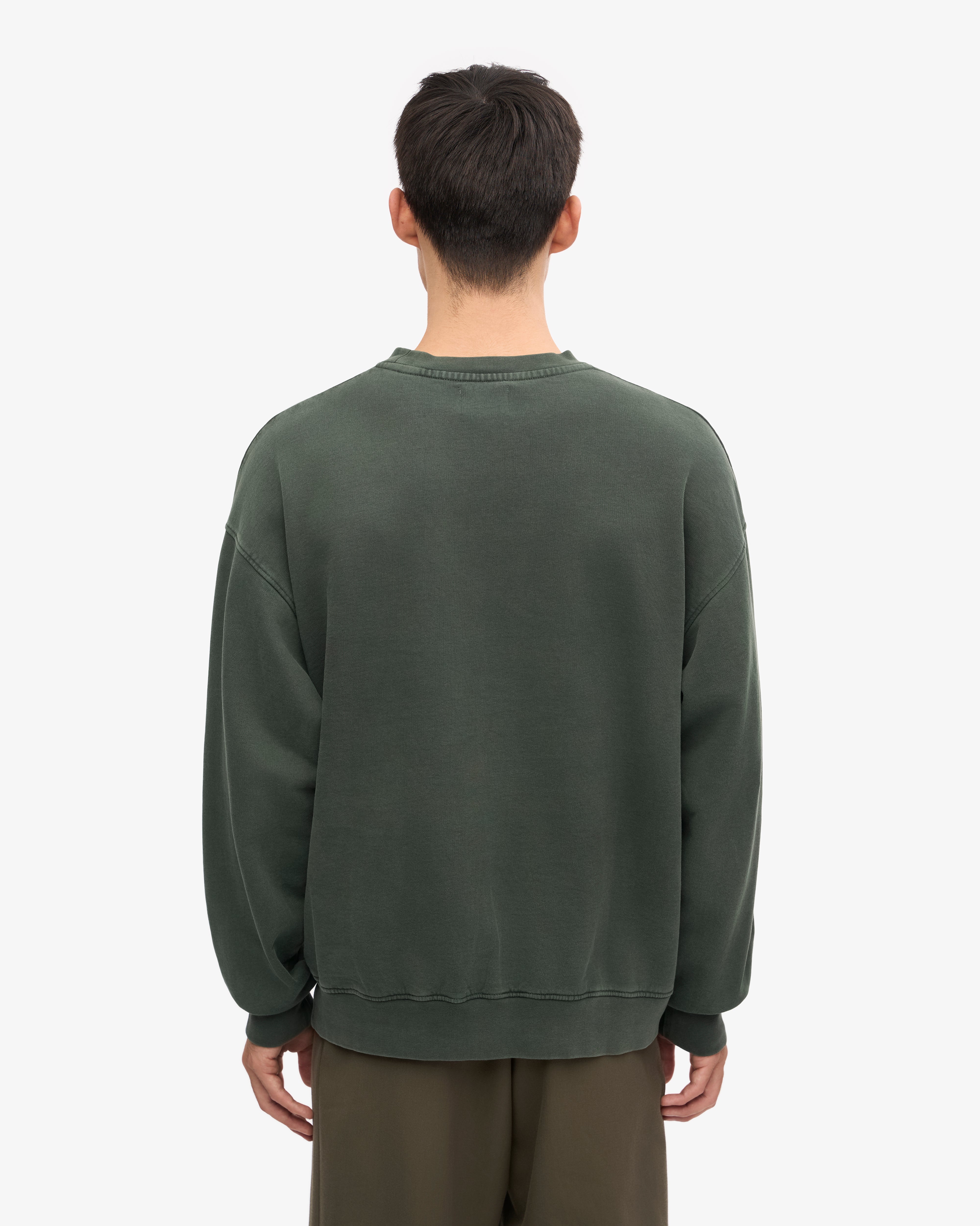 Organic Oversized Crewneck Sweatshirt - Midnight Forest Green | Cozy Loungewear for Women & Men | Perfect for Casual Wear, Relaxing at Home & Outdoor Activities
