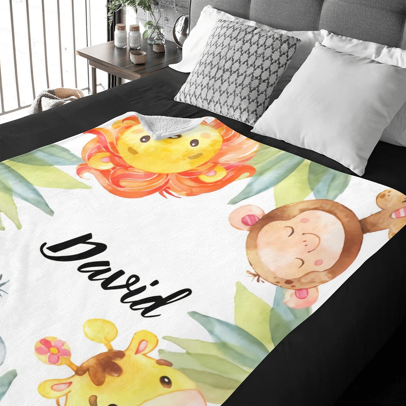 Personalized Baby Name Blanket - Custom Embroidered Soft Blanket for Newborns | Perfect Baby Shower Gift for Boys & Girls | Nursery Decor & Keepsake | Ideal for Cuddling, Photo Props & Special Occasions