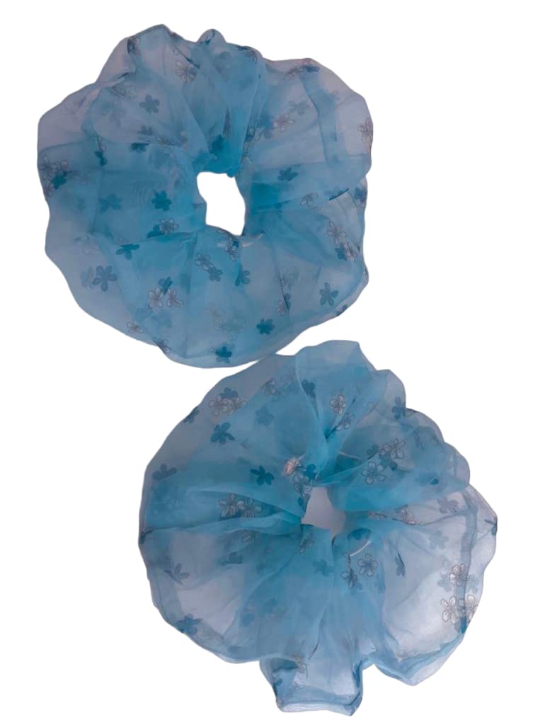 Vintage Hair Scrunchies for Women & Girls - 3 Pack Cute Elastic Ponytail Holders, Hair Ties & Hairbands - Perfect for School, Work, Parties & Everyday Use