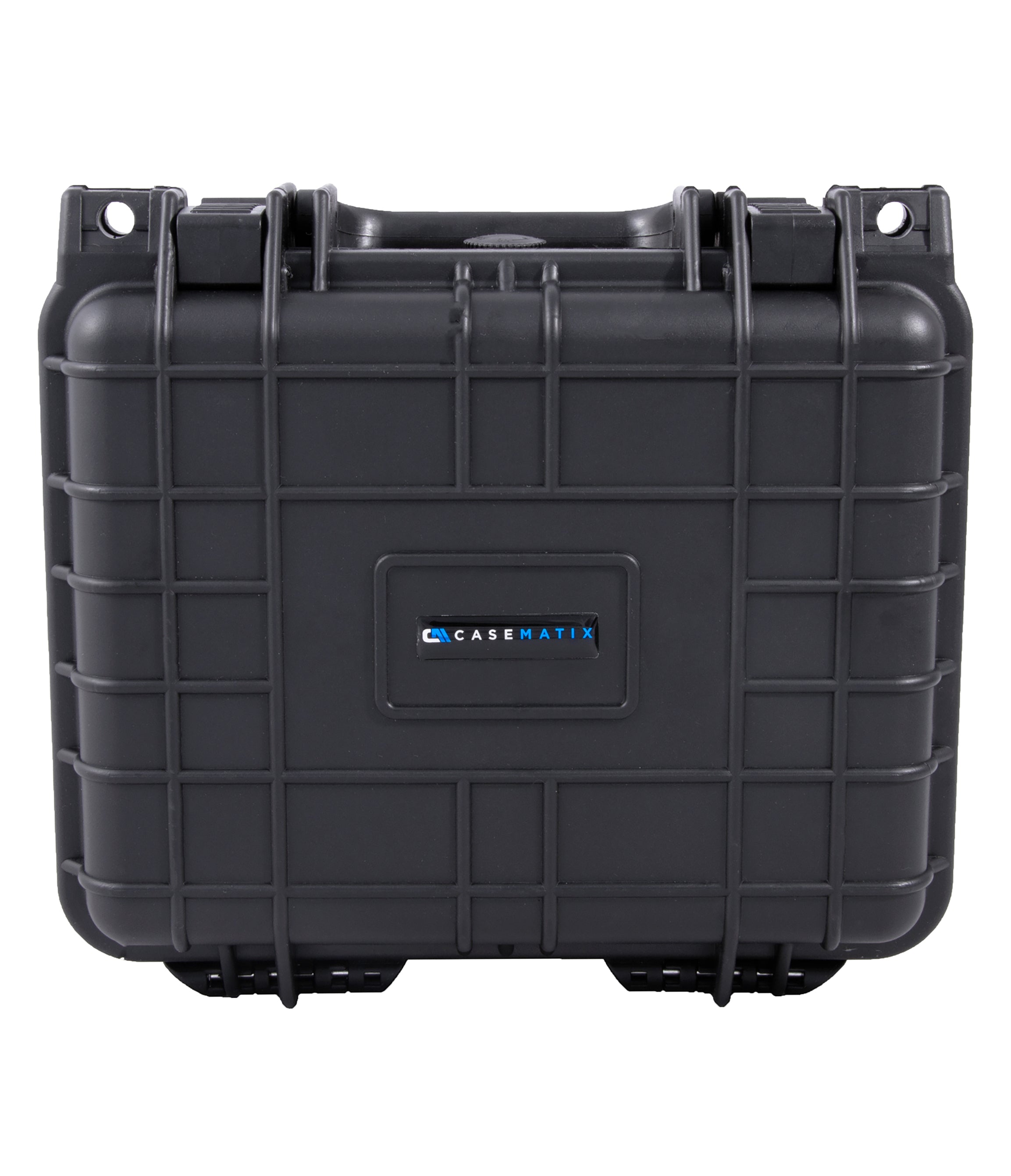 CASEMATIX 11 Inch Waterproof Hard Travel Case with Lockable Padlock Rings & Customizable Foam Insert - Fits Accessories up to 8.5