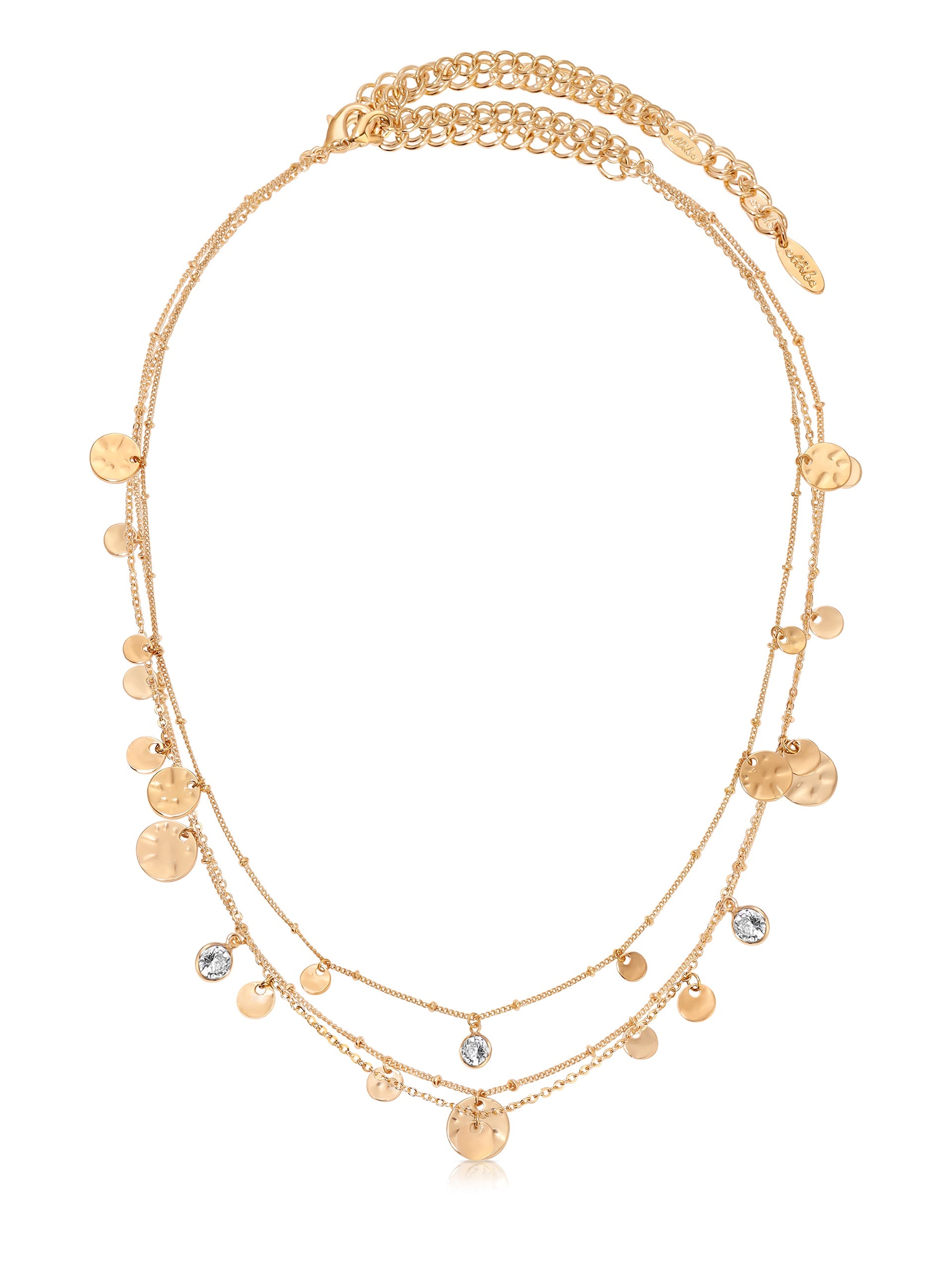 Layered Crystal Necklace Set for Women - Elegant Multi-Layer Pendant Necklace Jewelry Gift for Her | Perfect for Parties, Weddings & Everyday Wear