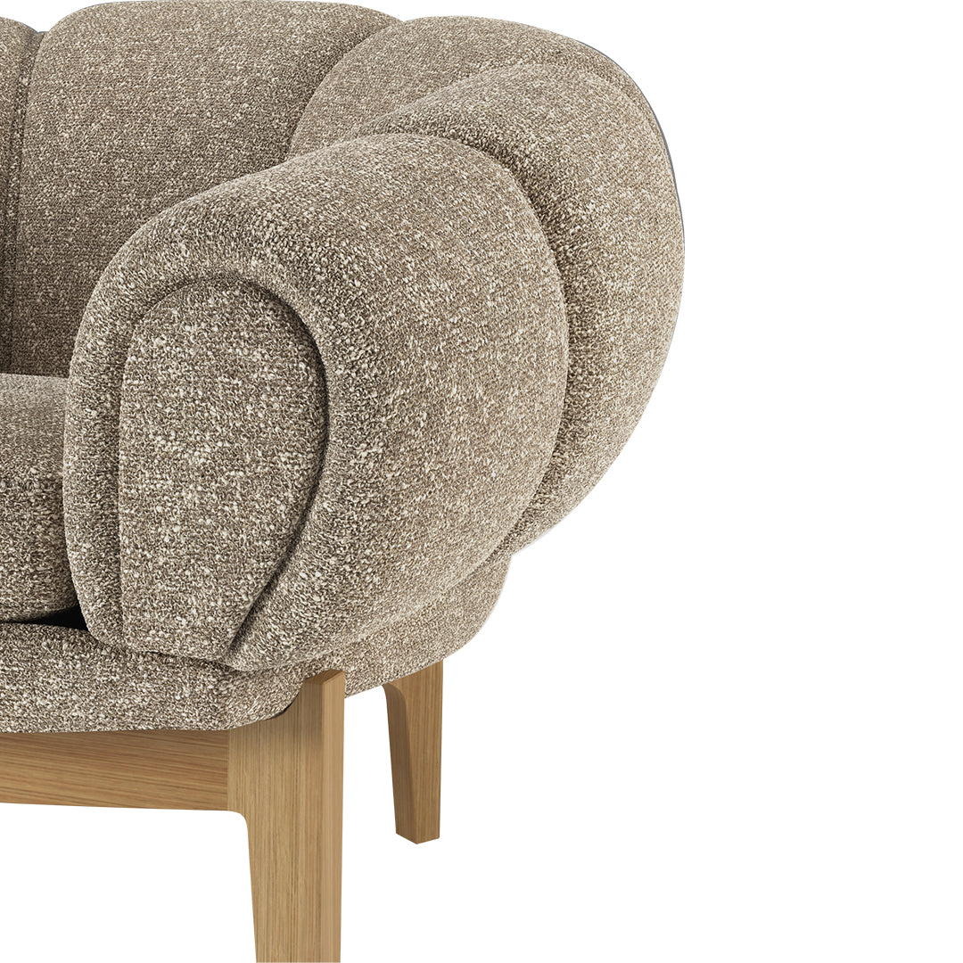 Modern Croissant Lounge Chair - Comfortable Crescent-Shaped Accent Chair for Living Room, Bedroom, or Office - Perfect for Relaxing, Reading, and Napping