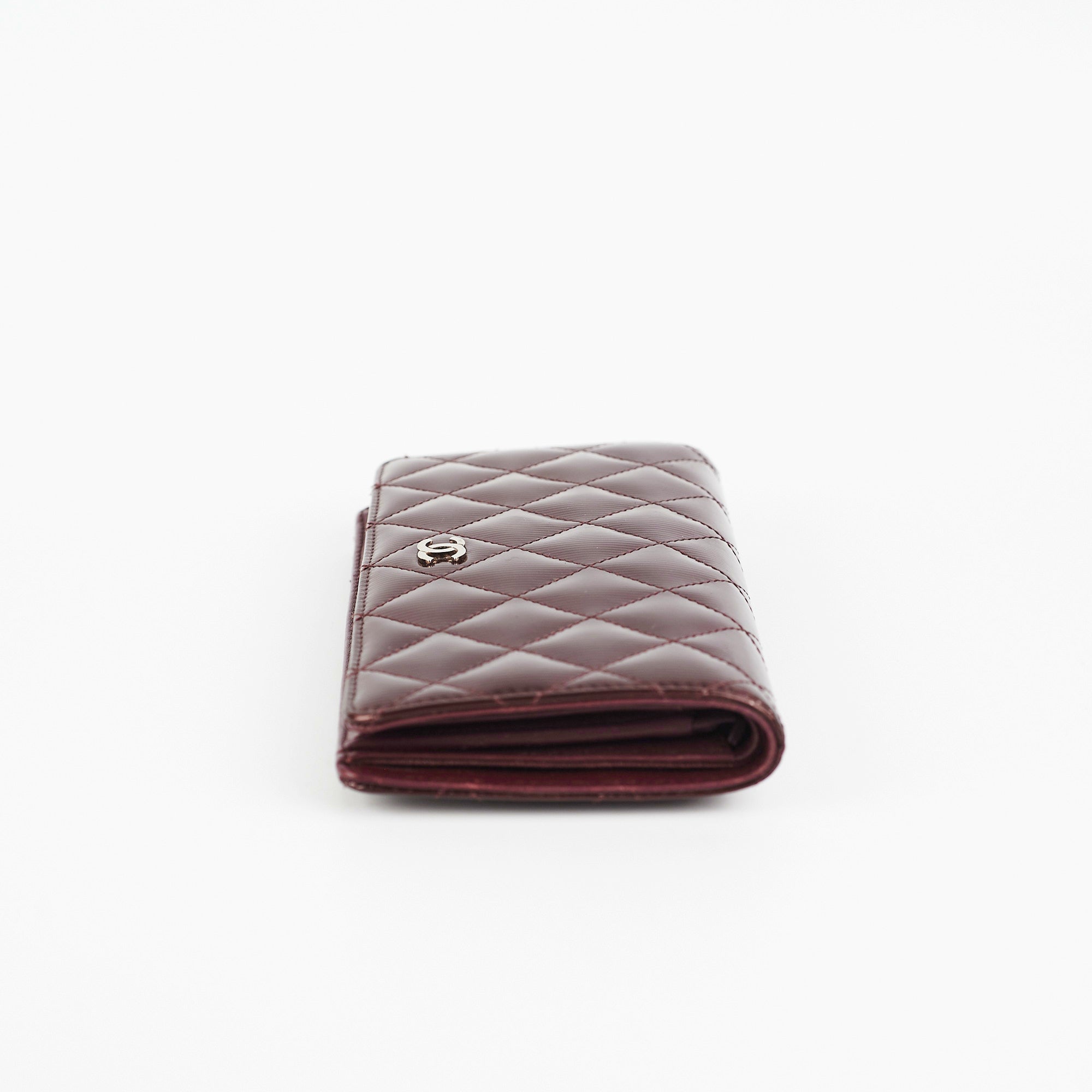 Chanel Long Wallet in Patent Burgundy Leather - Luxury Women's Wallet for Everyday Use & Special Occasions