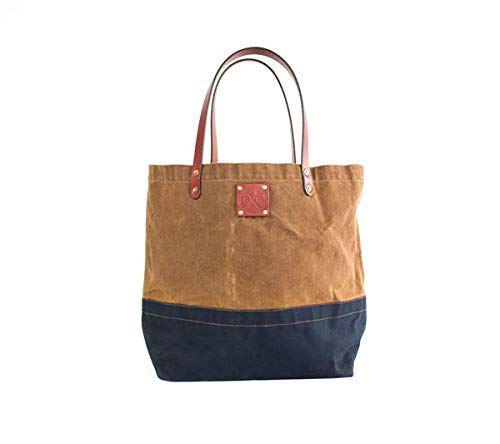 Premium Waxed Canvas & Leather Tote Bag for Men & Women - Durable Weekend, Overnight & Travel Carryall - Perfect for Work Commute, Gym Essentials & Adventure Trips